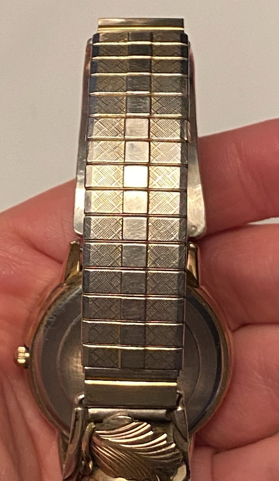 Vintage Native Sterling Silver Watch Cuff Timex Dial Watch Lab Opal CZ Horseshoe
