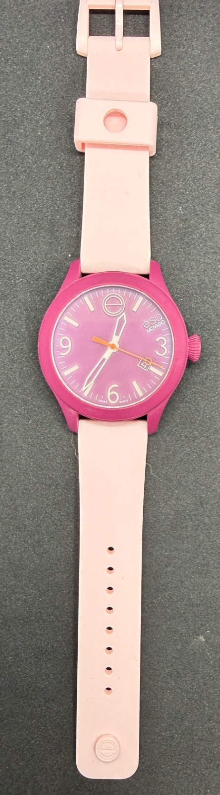 ESQ By Movado Women’s Silicone Stainless Steel Luxury Watch Pink NEVER WORN