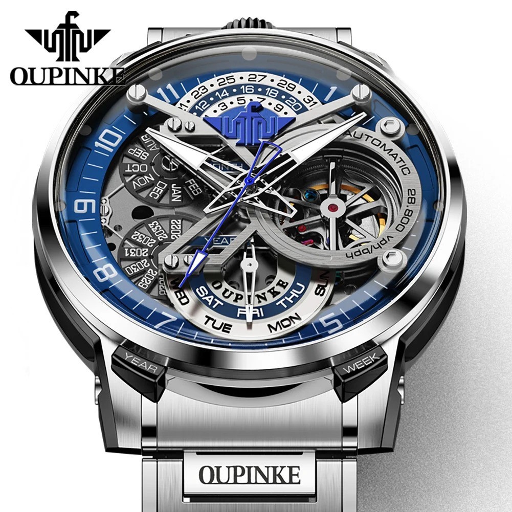 Automatic Mechanical Watch Waterproof Luxury Dial Men’s Men Strap