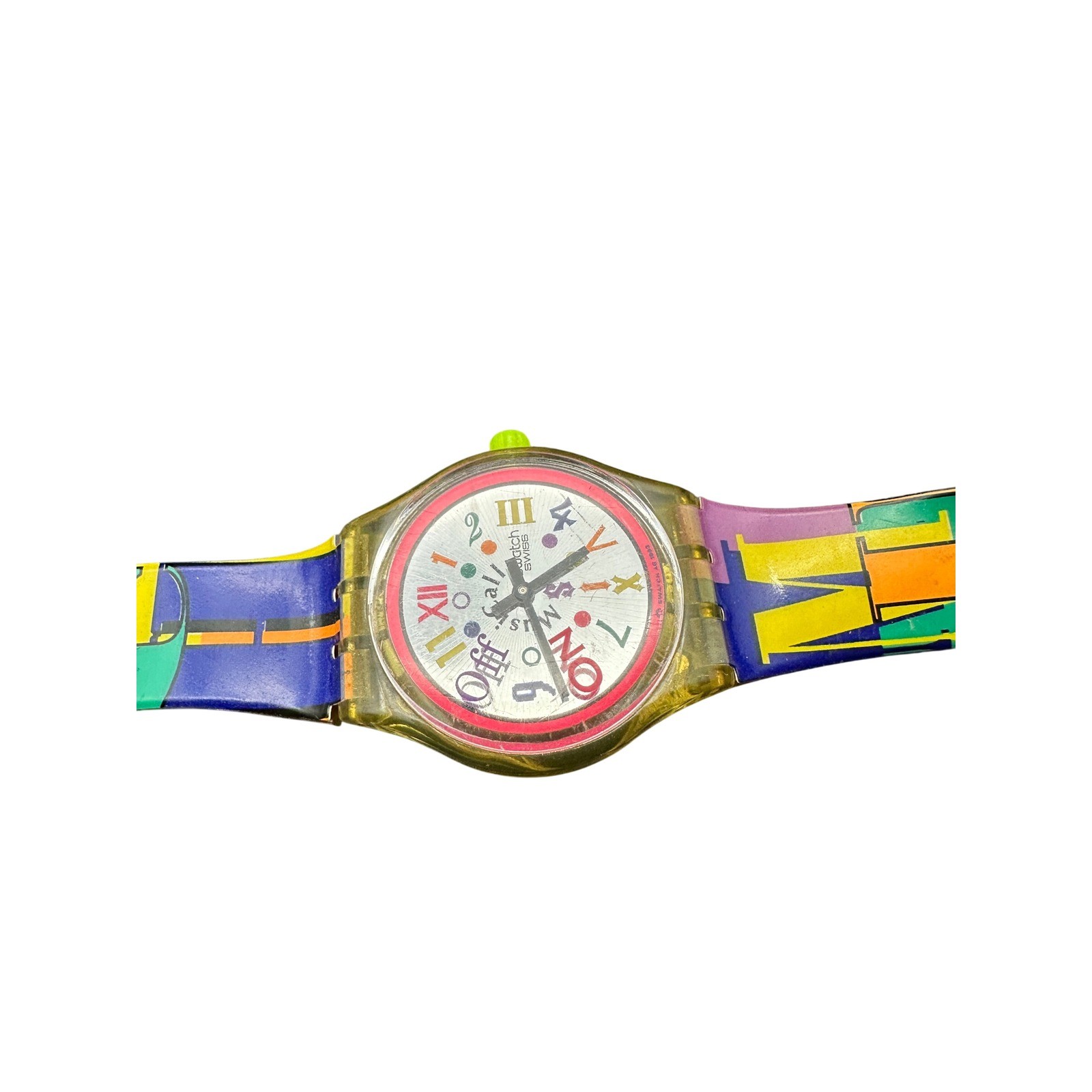 Vintage 1993 Swatch Musicall Watch SLK104 Multi Color Swiss Boogie Mood KC