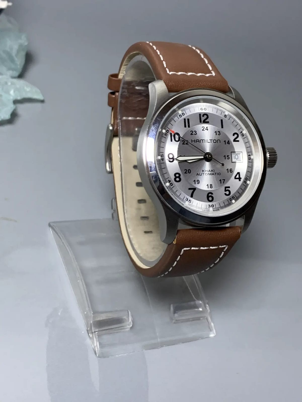 Hamilton Khaki Automatic Men’s Silver Dial Swiss Date Wristwatch H70555533