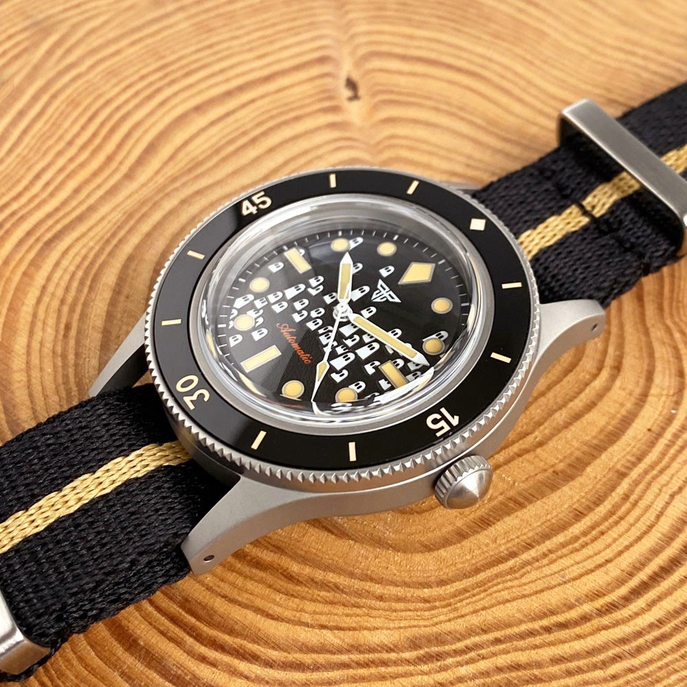 40MM Tandorio Black Dial NH35A 50-FATHOMS Automatic Mens Watch Sapphire glass
