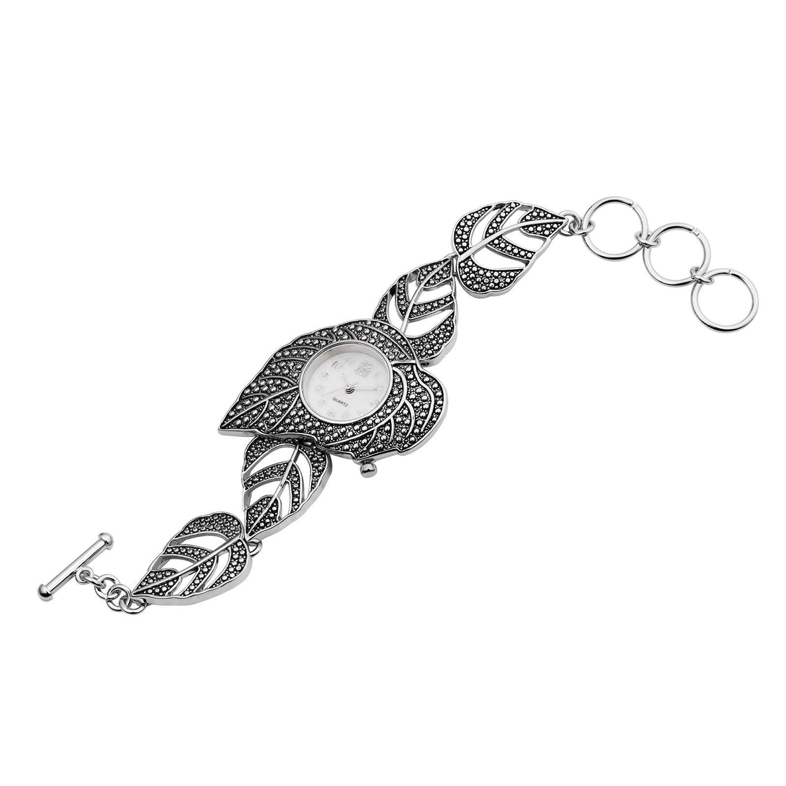Women’s Leaf Bracelet Quartz Wrist Watches T oggle Clasp Native American Jewelry