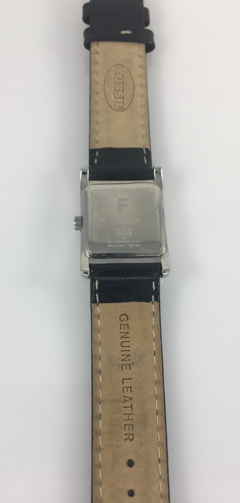 Fossil ES1177 Women’s Stainless Steel Watch/Black Leather Band 30meters/100 feet