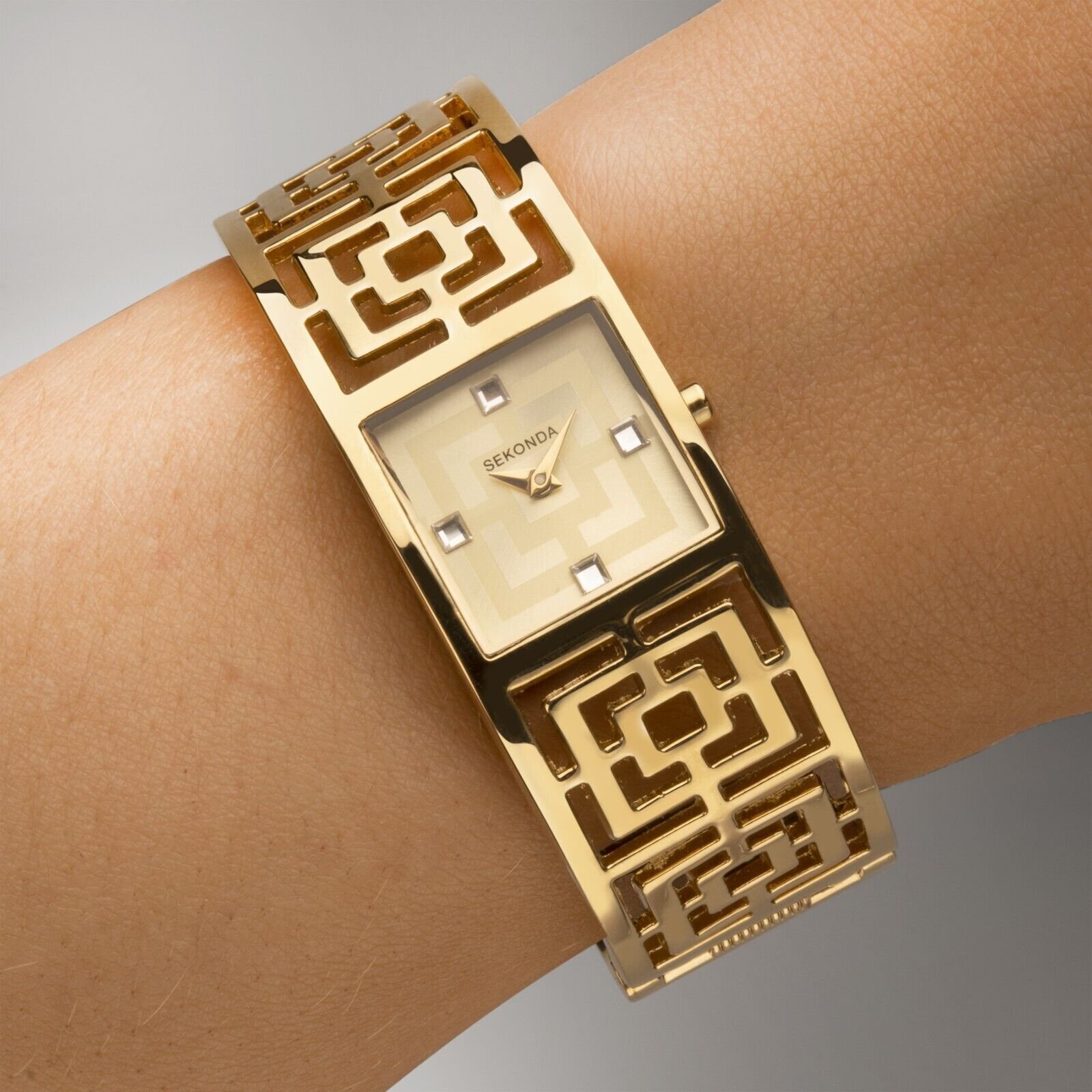 Sekonda Ladies 40310 Grecian Watch Gold Case & Alloy Bracelet Champagne Dial