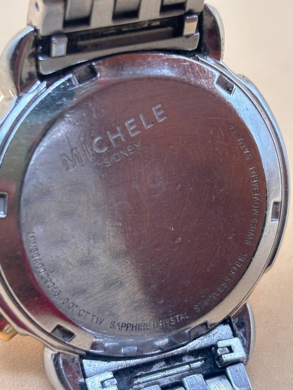 Michele Sydney MW30A Chronograph Mother Pearl Diamond Dial Quartz Watch R19 PH9