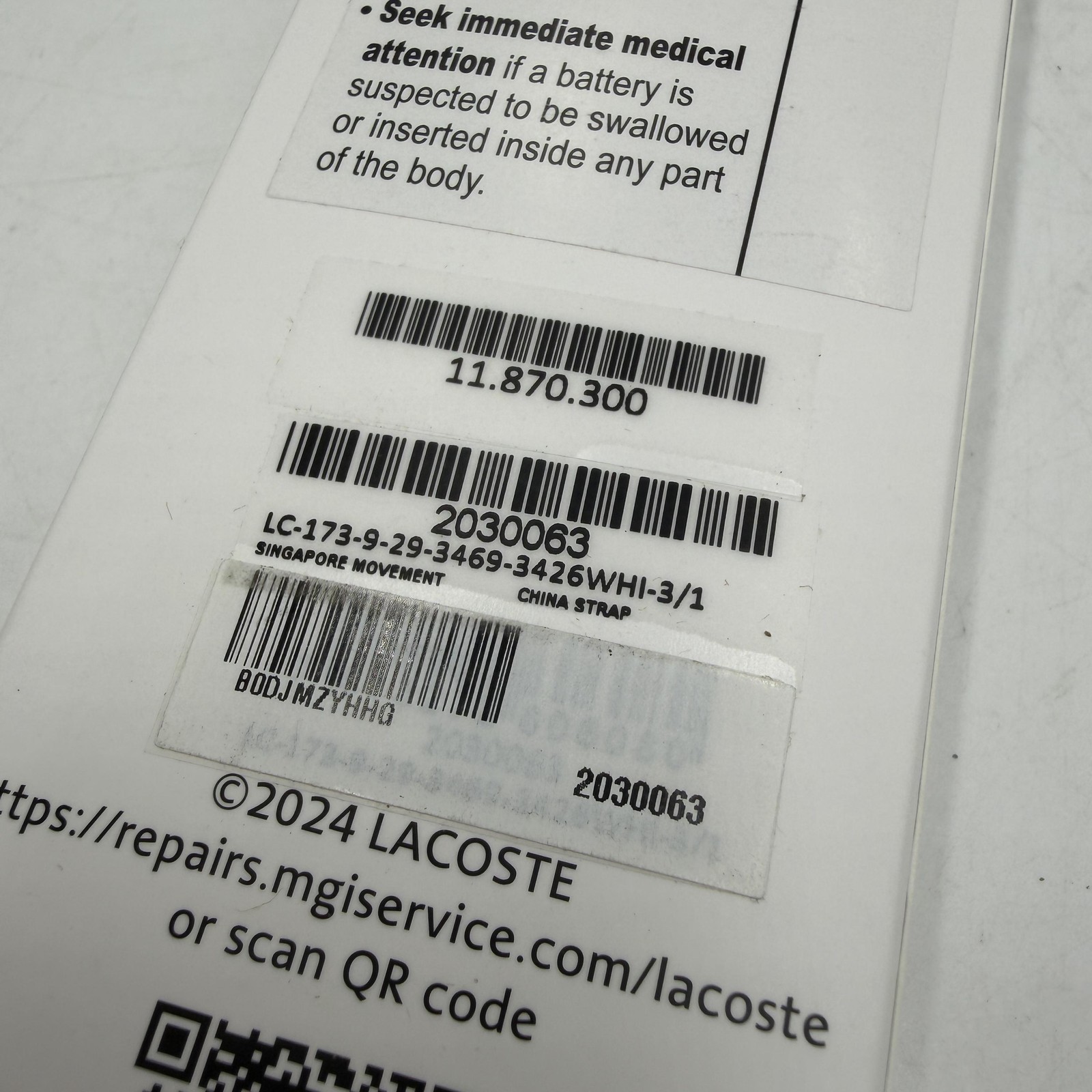 Lacoste Mini Tennis Kids Sporty Quartz Water Resistant Watch 35MM, White Flower