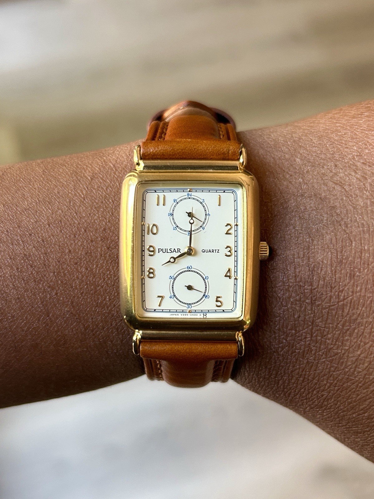 90s Art Deco Pulsar Tank Watch