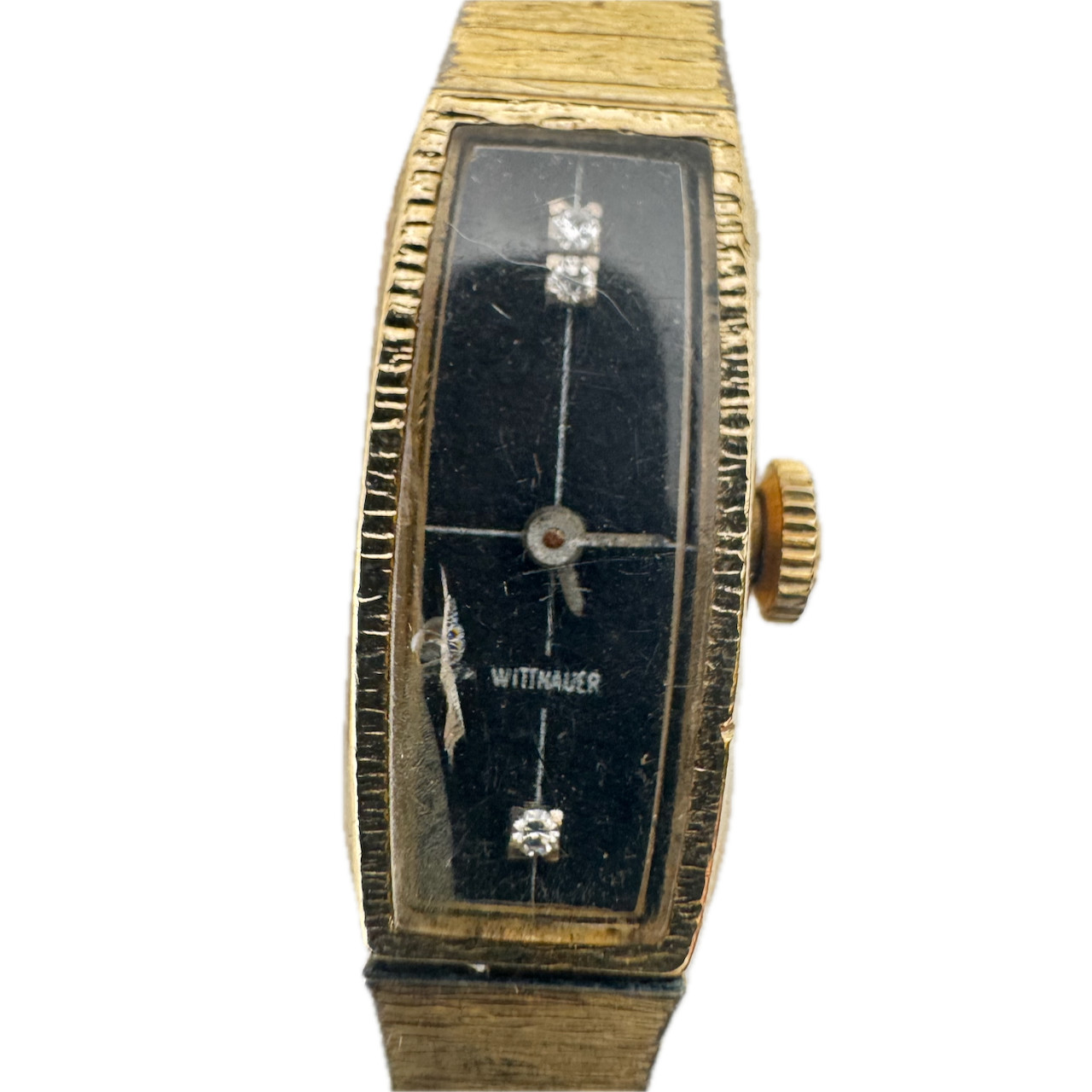 Vintage 11mm Wittnauer Diamond 17 Jewel Men’s Wristwatch Font 59-21 10k RGP