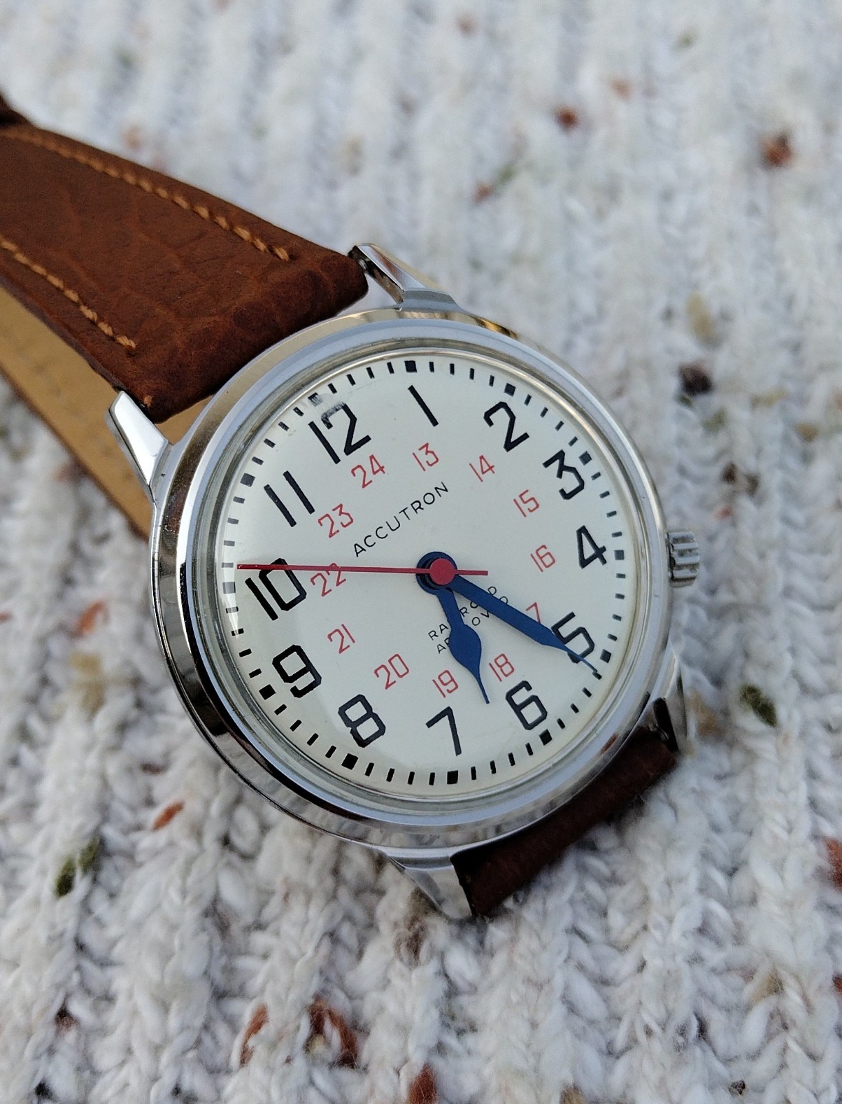 Bulova ACCUTRON 218 34mm SPACEVIEW M6 1966 Serviced No Date Railroad Approved!?