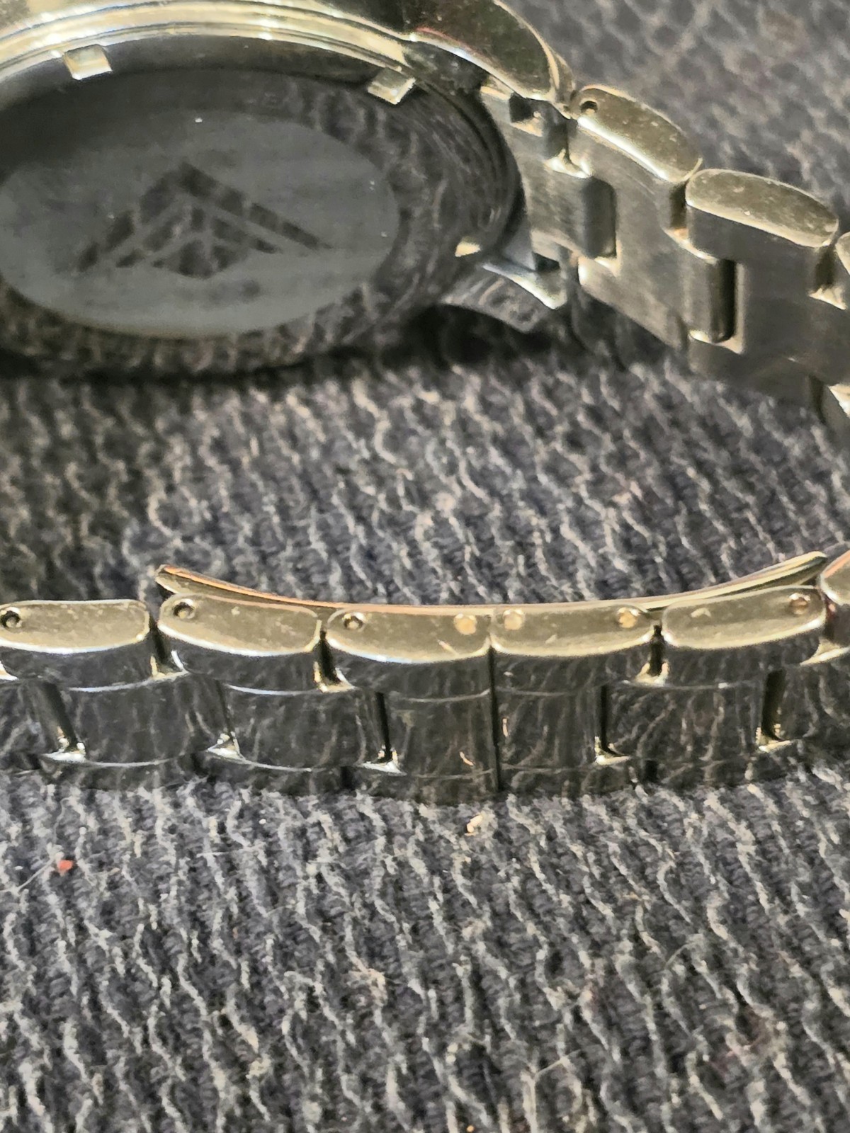 Silpada Watch Stainless Steel Silver CZ Baguettes Finishing Touch 41mm