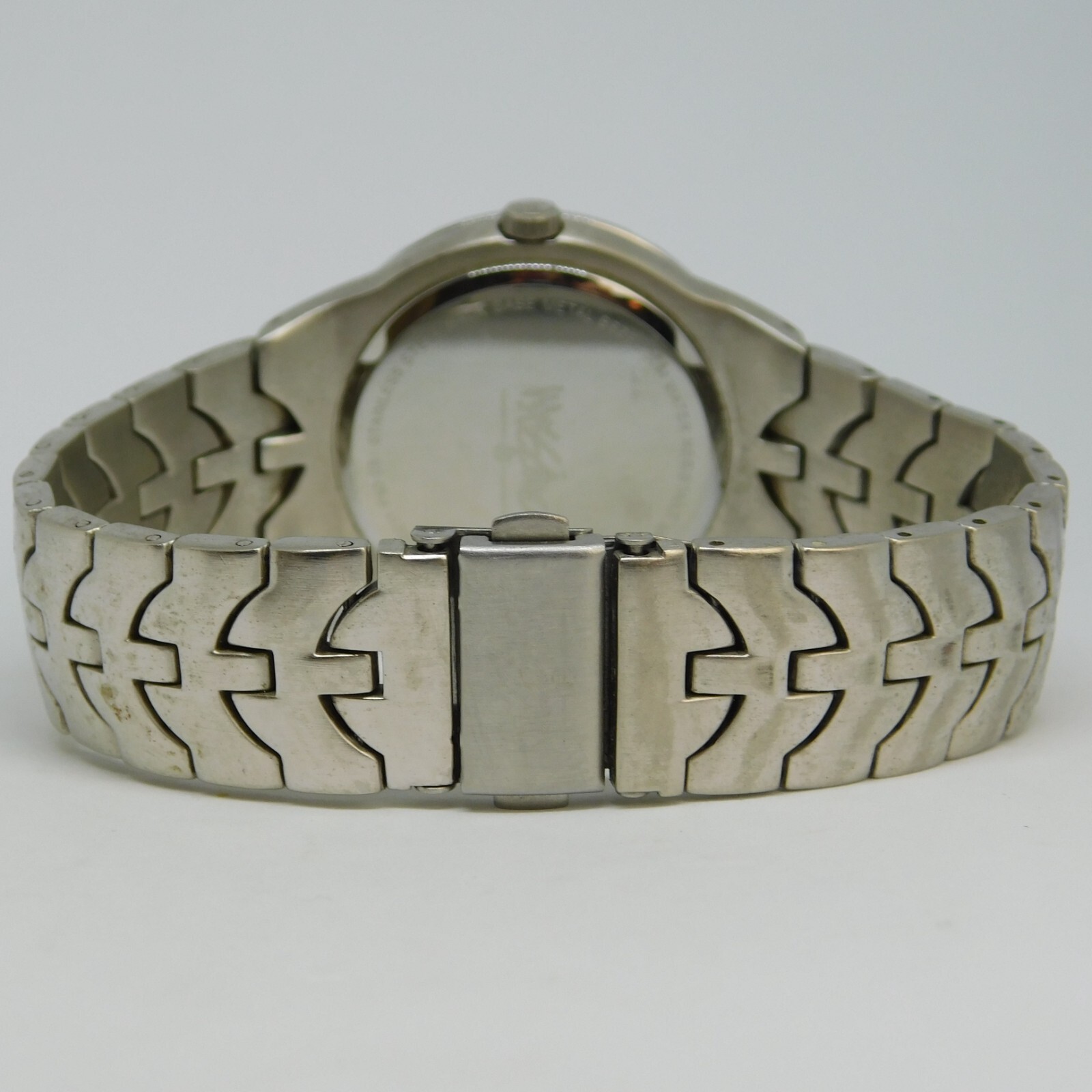Mossimo MM90211 Silver Tone Quartz Analog Men’s Watch Sz. 7 1/2″ New Battery