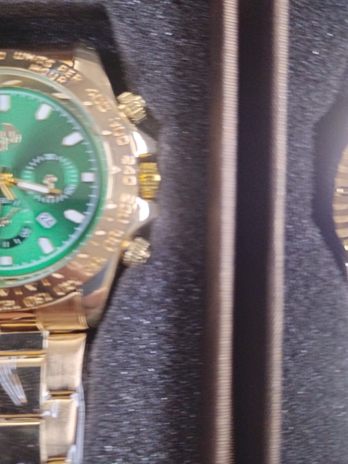 New Three (3) AJ Quality Watches Show 1 Green,1 Purple, 1 Blue Face Free Shippi
