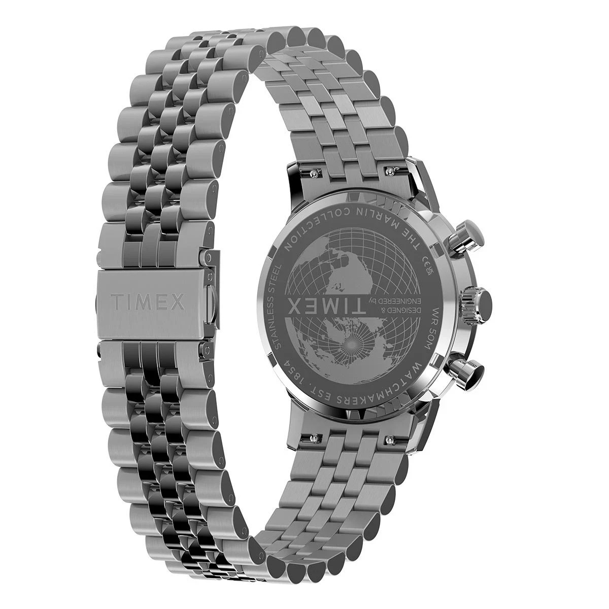 New Timex Mens Marlin Ice Blue Chronograph Watch TW2Y66500