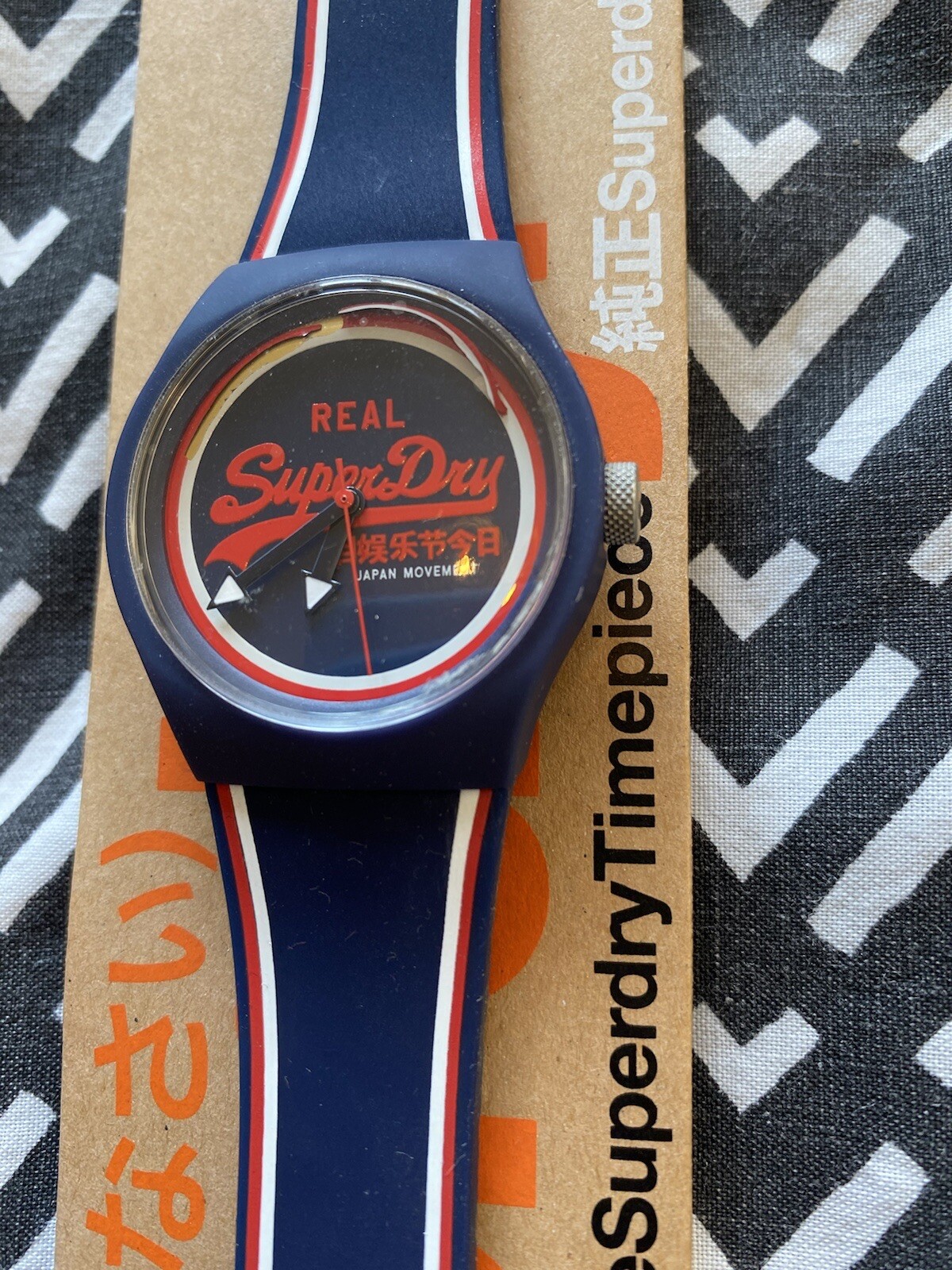 Superdry Urban Unisex Wrist Watch SYG198UR Navy Blue Defect As Shown In Picture