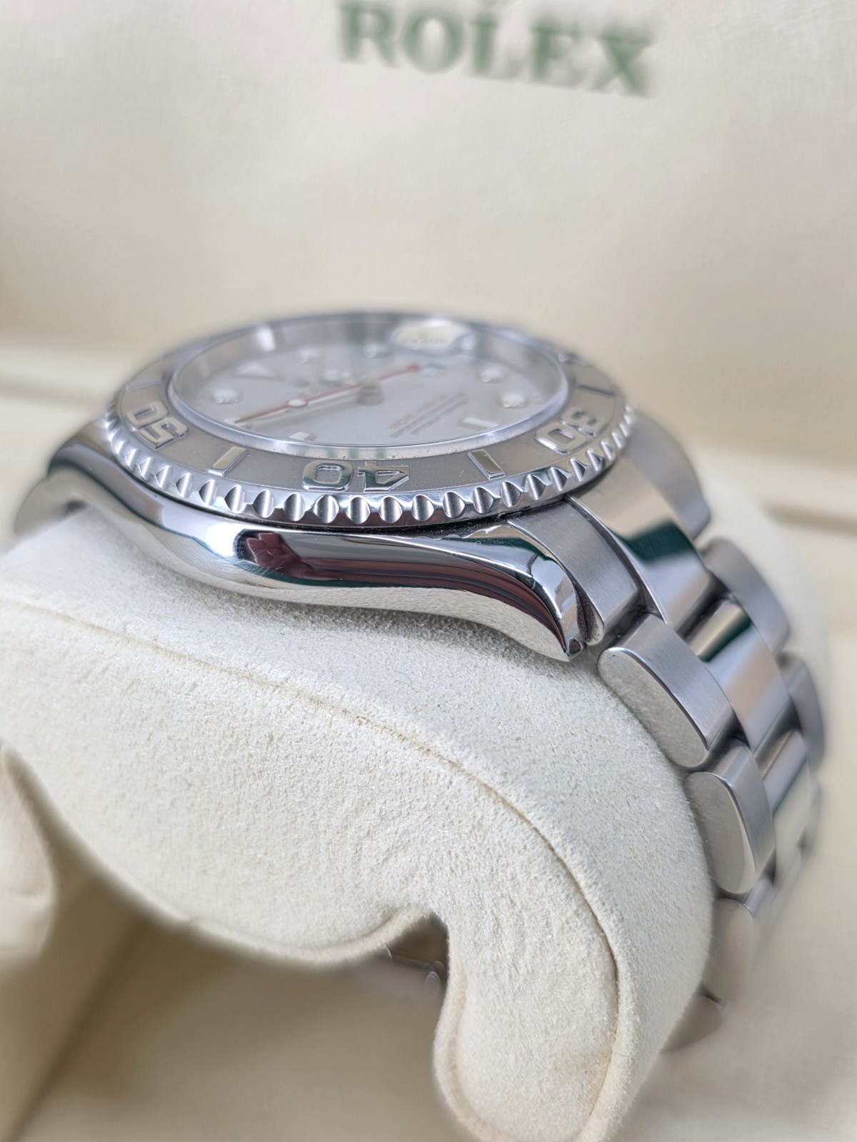 Rolex Yacht-Master 40 16622 Platinum Dial Bezel Full Set Papers 2014 Full Links