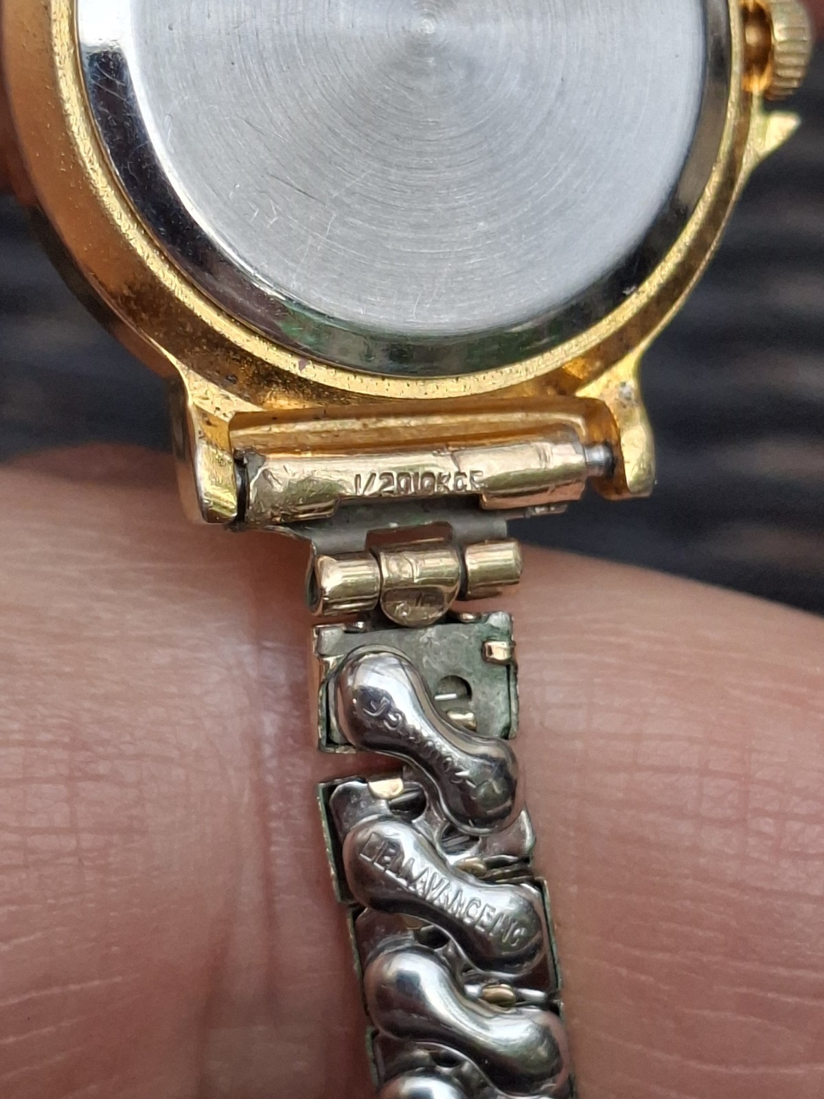 Ermex gold plated expansion bracelet quartz ladies watch