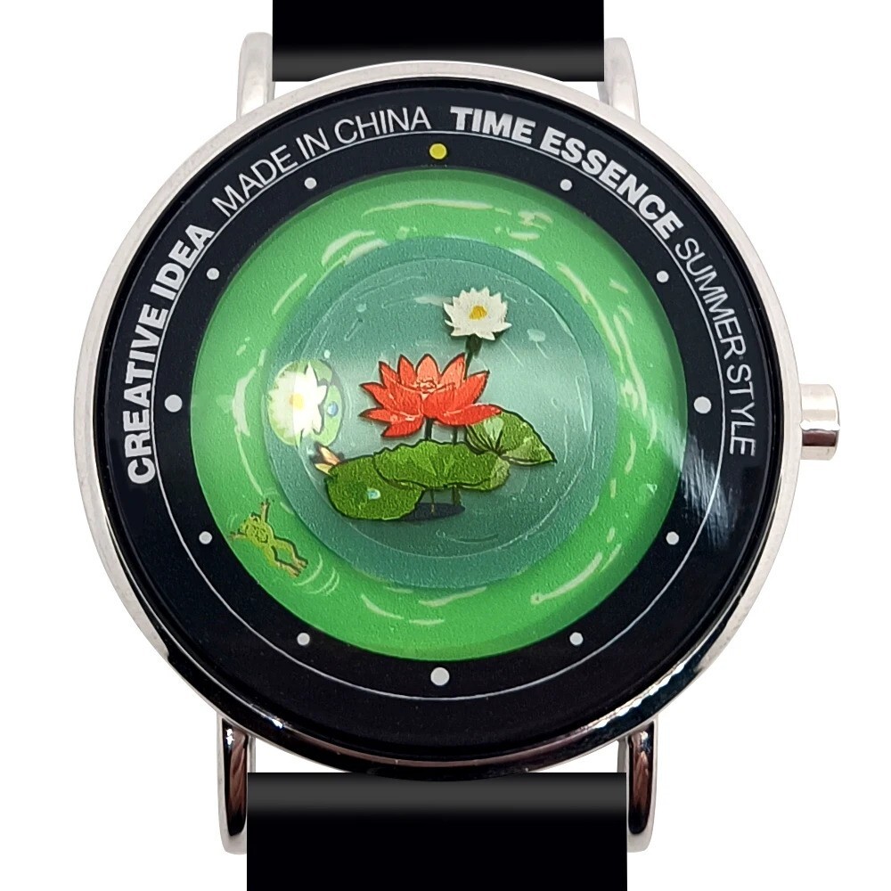 Unique Summer Dragonfly Frog Garden Unisex Watch: » A Perfectly Useless Pond»