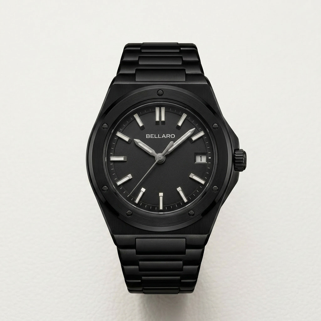 BELLARO Date Watch – Japanese Automatic NH35 – Sapphire Crystal Black Dial
