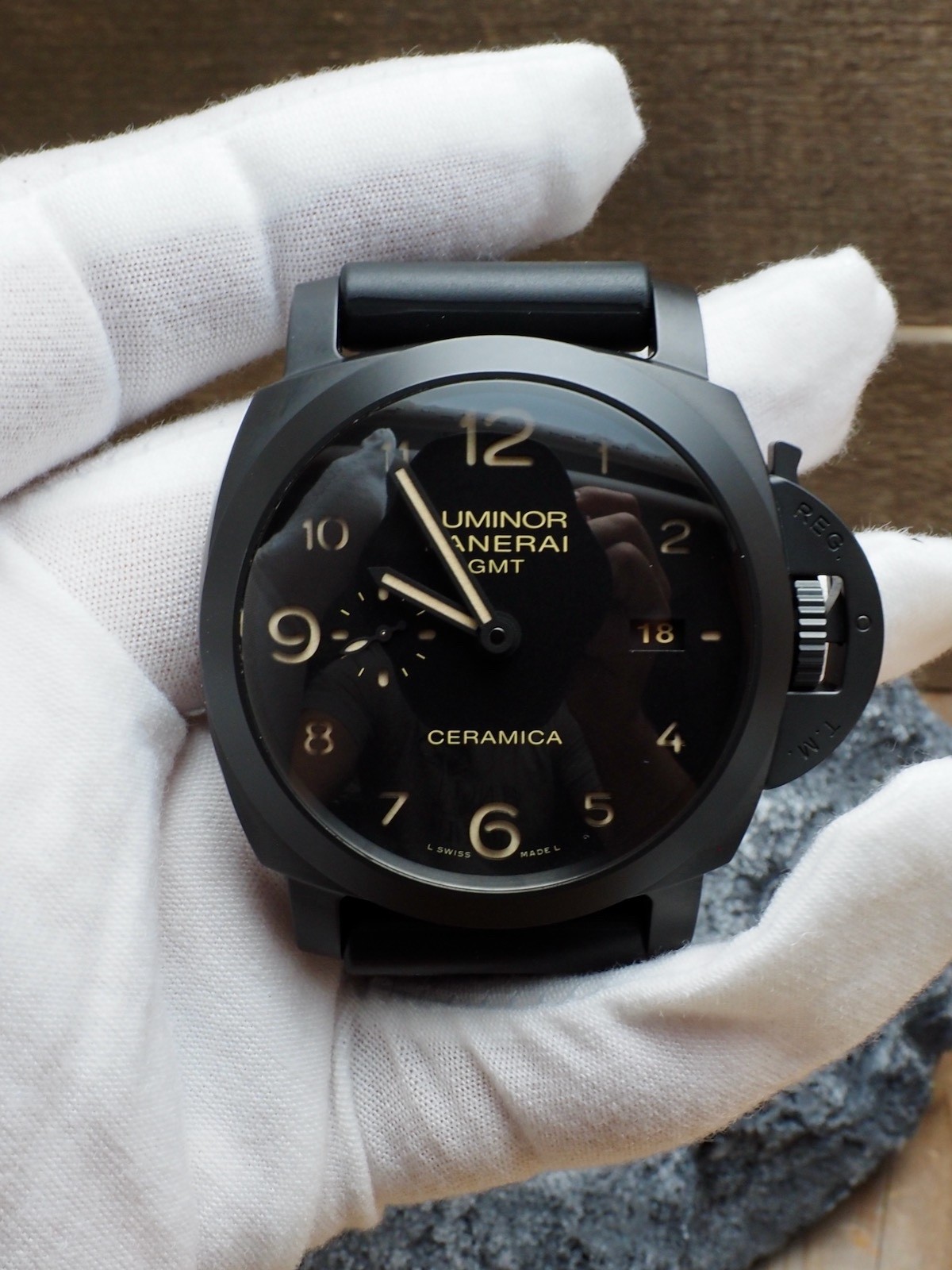 Panerai Luminor 44 Ceramic Ceramica Auto PAM00441 «T» Full Set 2 Straps! CRAZY!