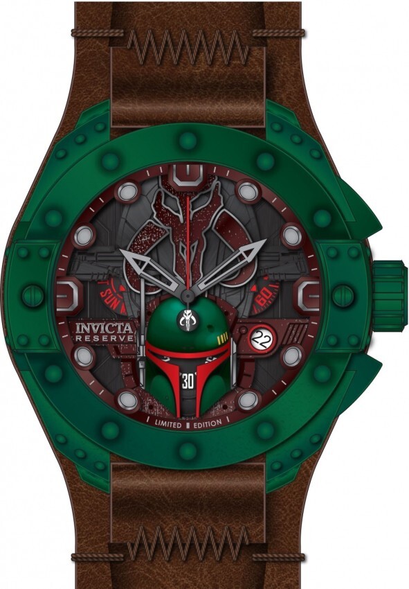 NEW INVICTA 44298 STAR WARS BOBA FETT SWISS CHRONOGRAPH STEEL LIMITED 52MM