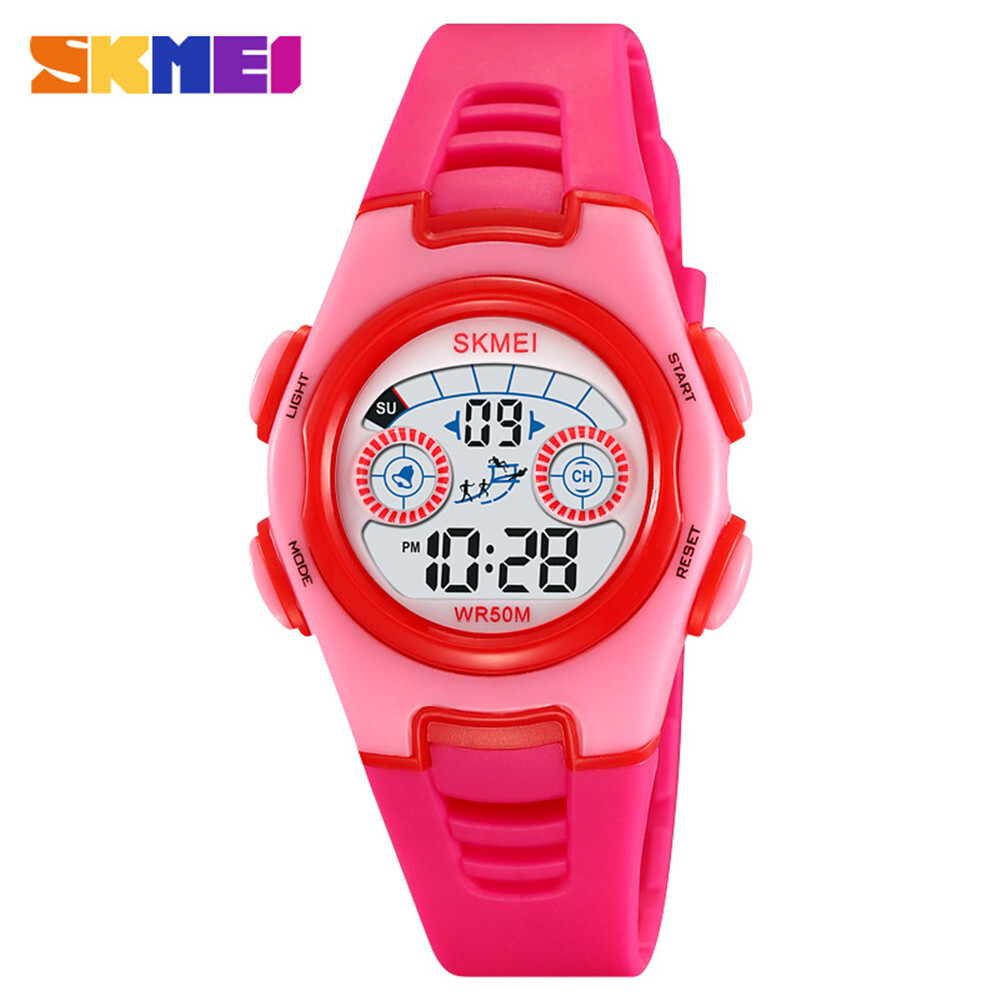 SKMEI Digital Sport Watch for Boys Girls LED Silicone Band Waterproof Wristwatch