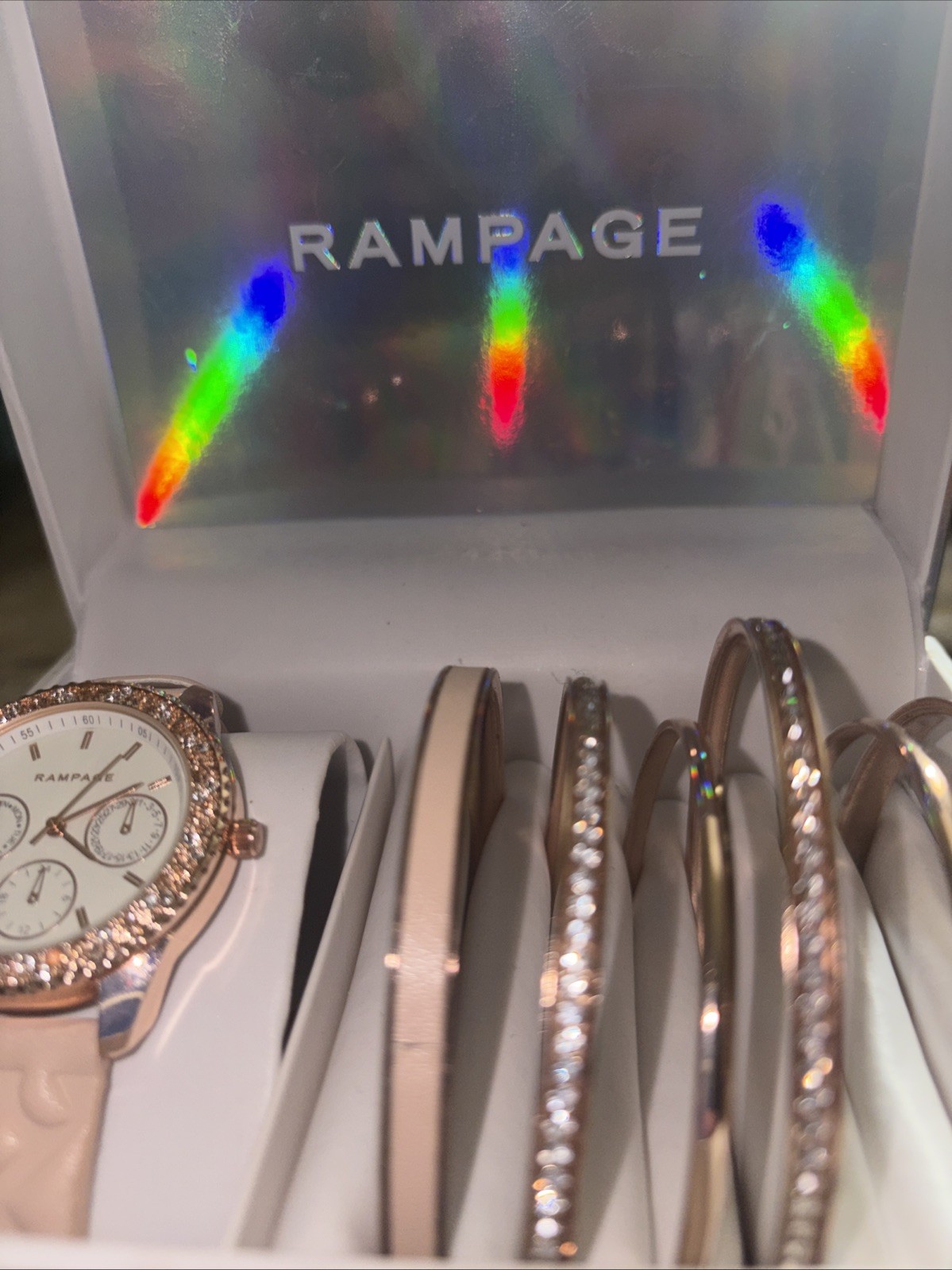 Rampage Watch with 6 Cute Bracelets for Women