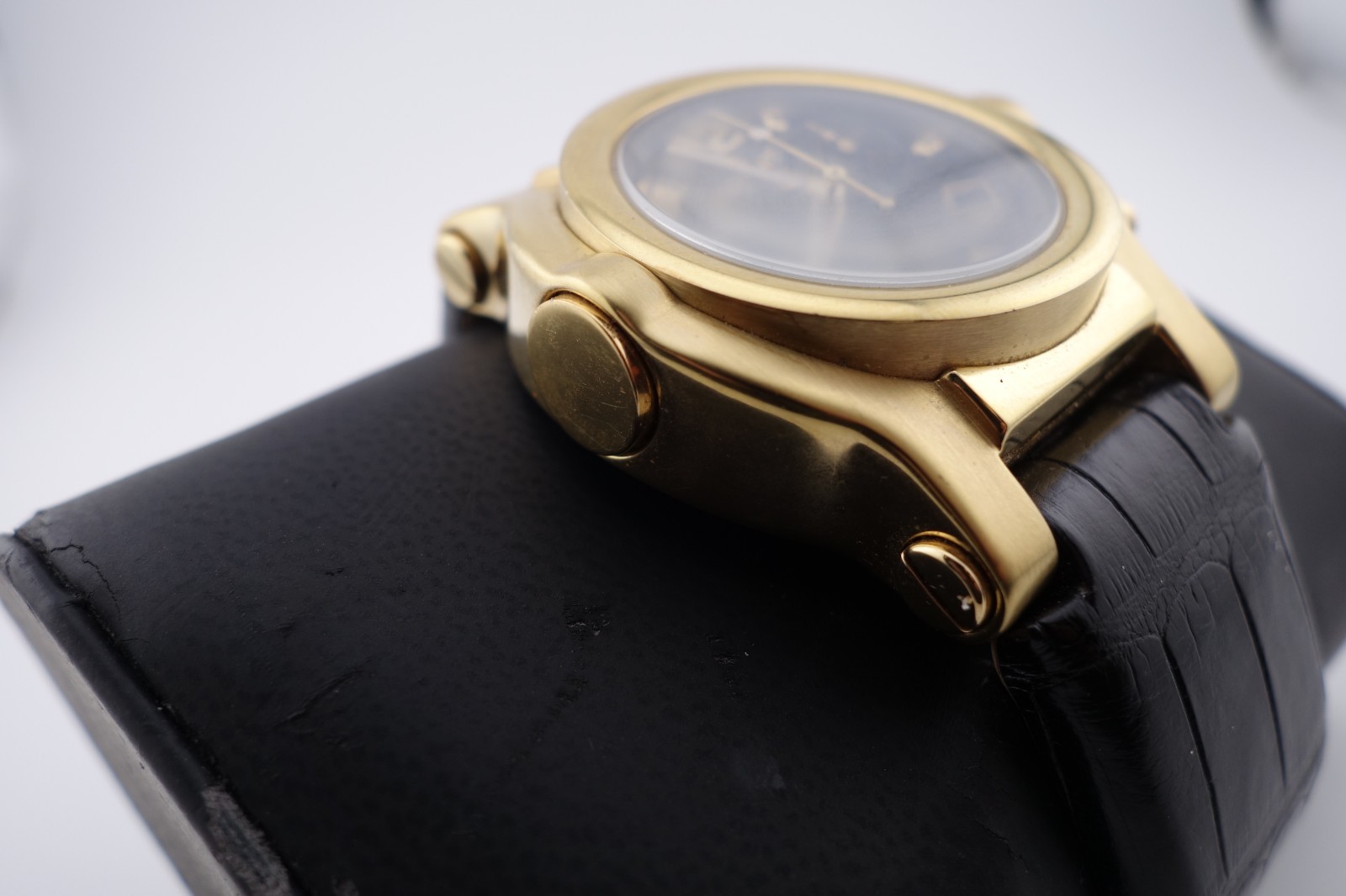 Renato CLASSIC BEAST, Swiss ETA Chrono Movement, Black Dial on Alligator Strap