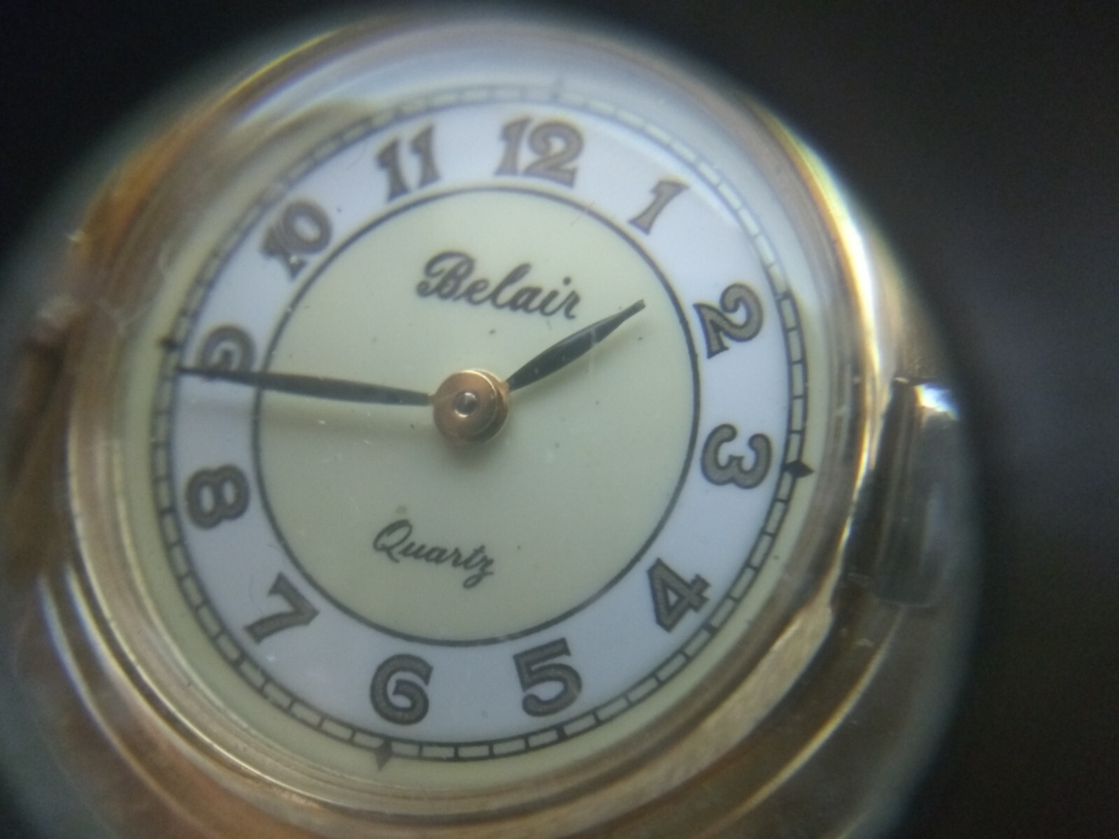 Belair Quartz Pendant Watch Gold Case Engraved Flowers 1990’s For Repair Parts