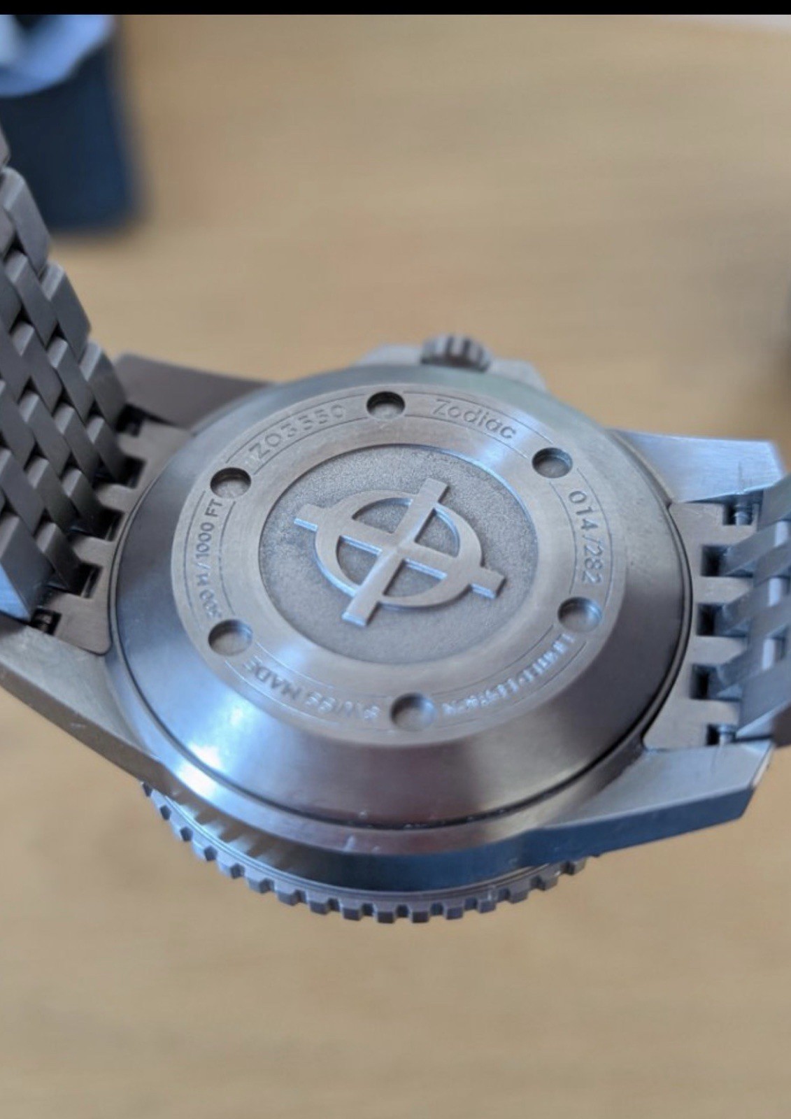 Zodiac Super Sea Wolf Pro-Diver ZO3550 42mm Titanium Limited Edition Men’s Watch