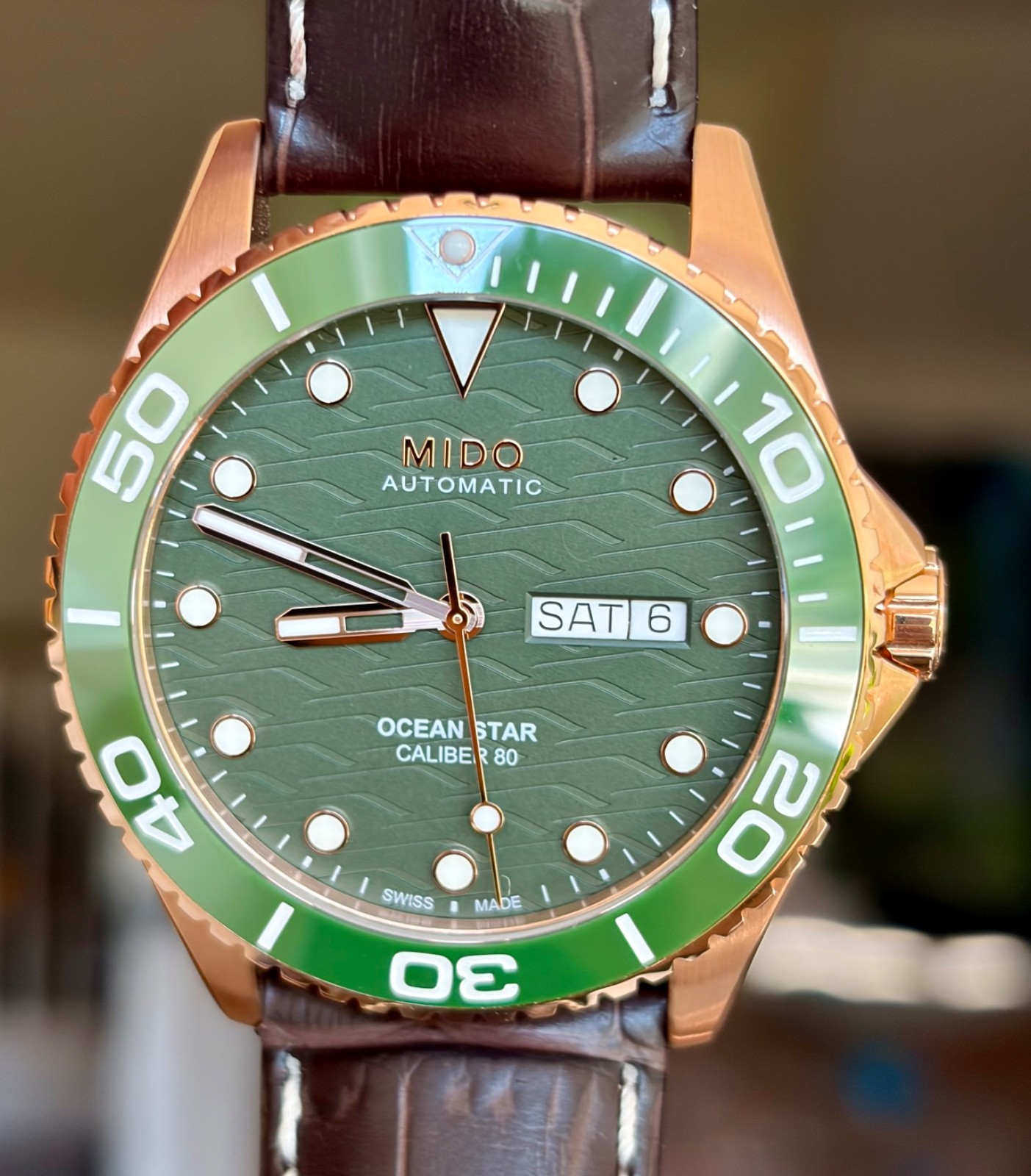 Mido Ocean Star 200C Green Dial M042.430.36.091.00 Full Set