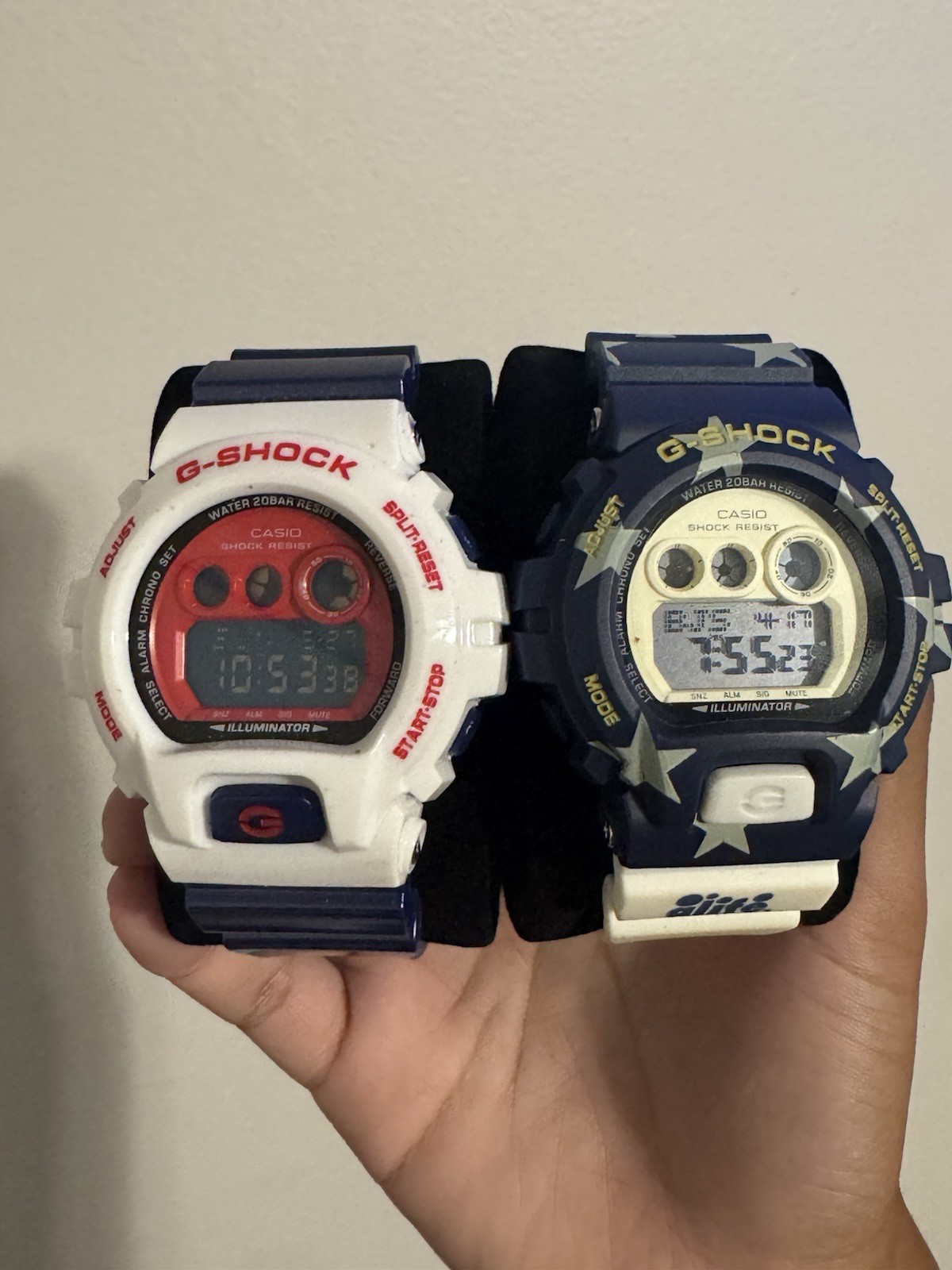 🌟 G-SHOCK DW-6900 DUO – RED & BLUE STAR 🔥