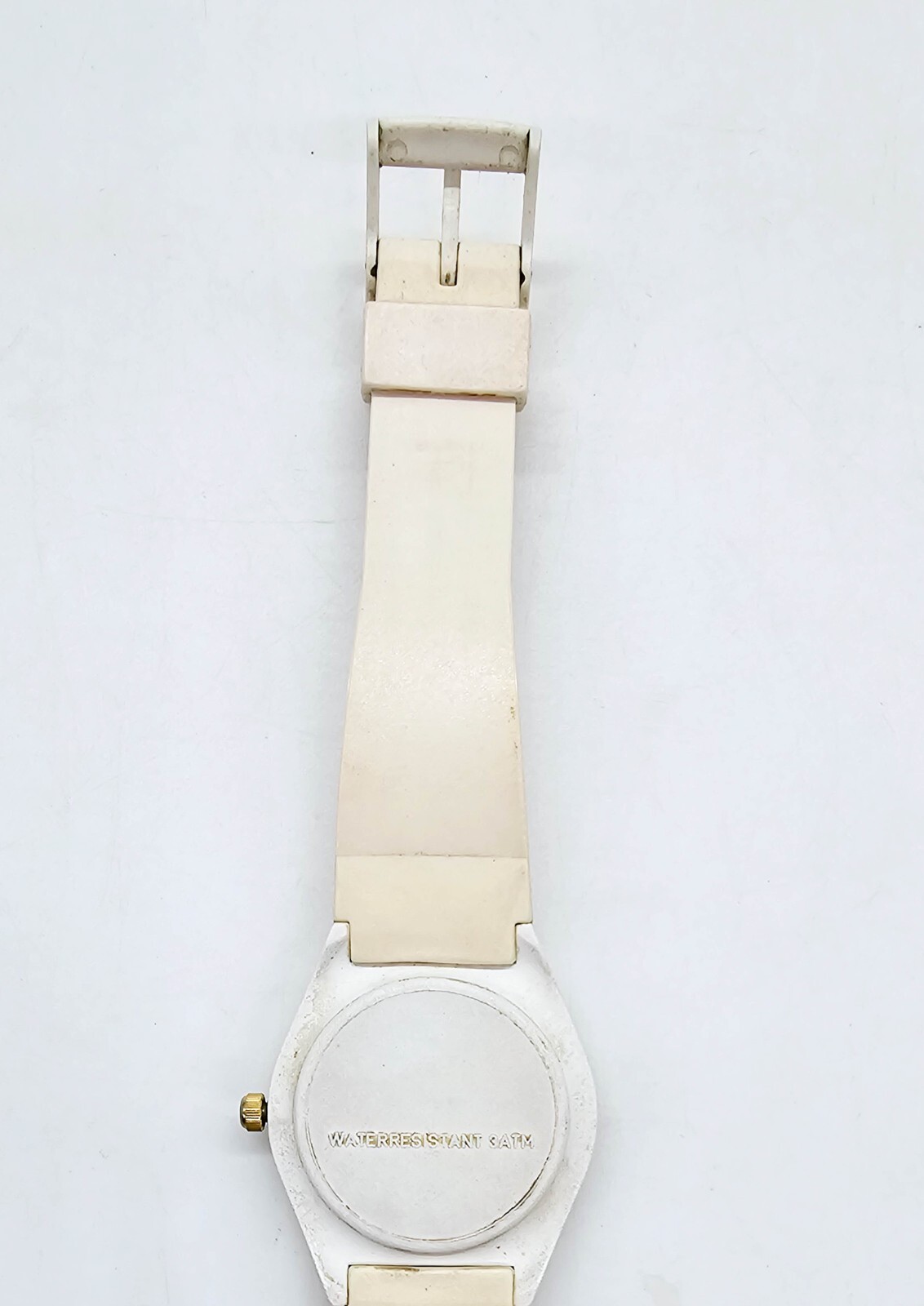Jerusalem Wrist Watch Map of Israel NDC Parts or Repair Vintage White Holy City