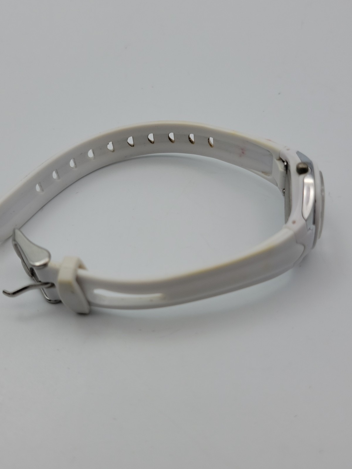Xhilaration Women Watch 25mm White Plastic Band 4.5″-7″, Runs*