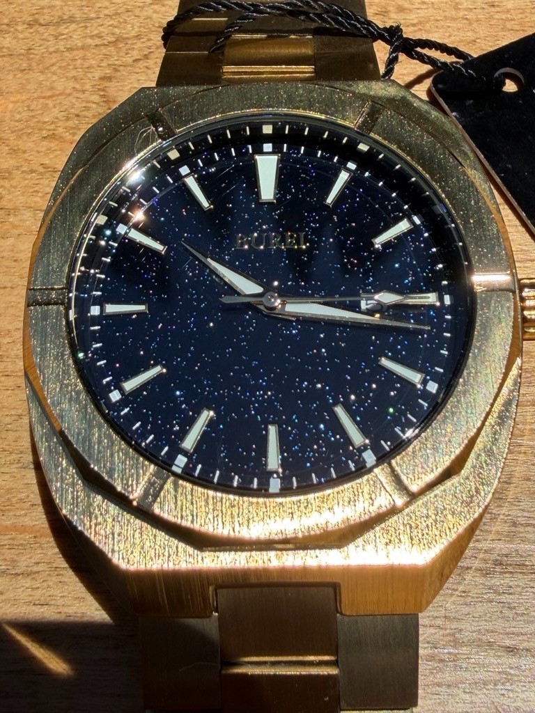 BUREI BS0104-LJJJ Quartz Watch Men Analog Stainless Steel Gold-Tone