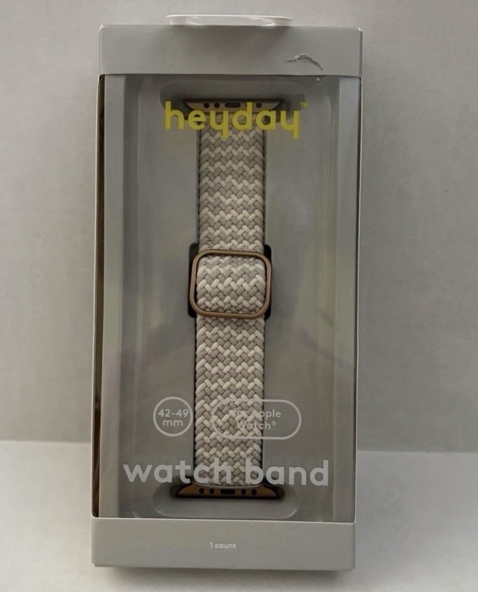 heyday Apple Watch Band 42mm 44mm 45mm 49mm Woven Beige Strap New