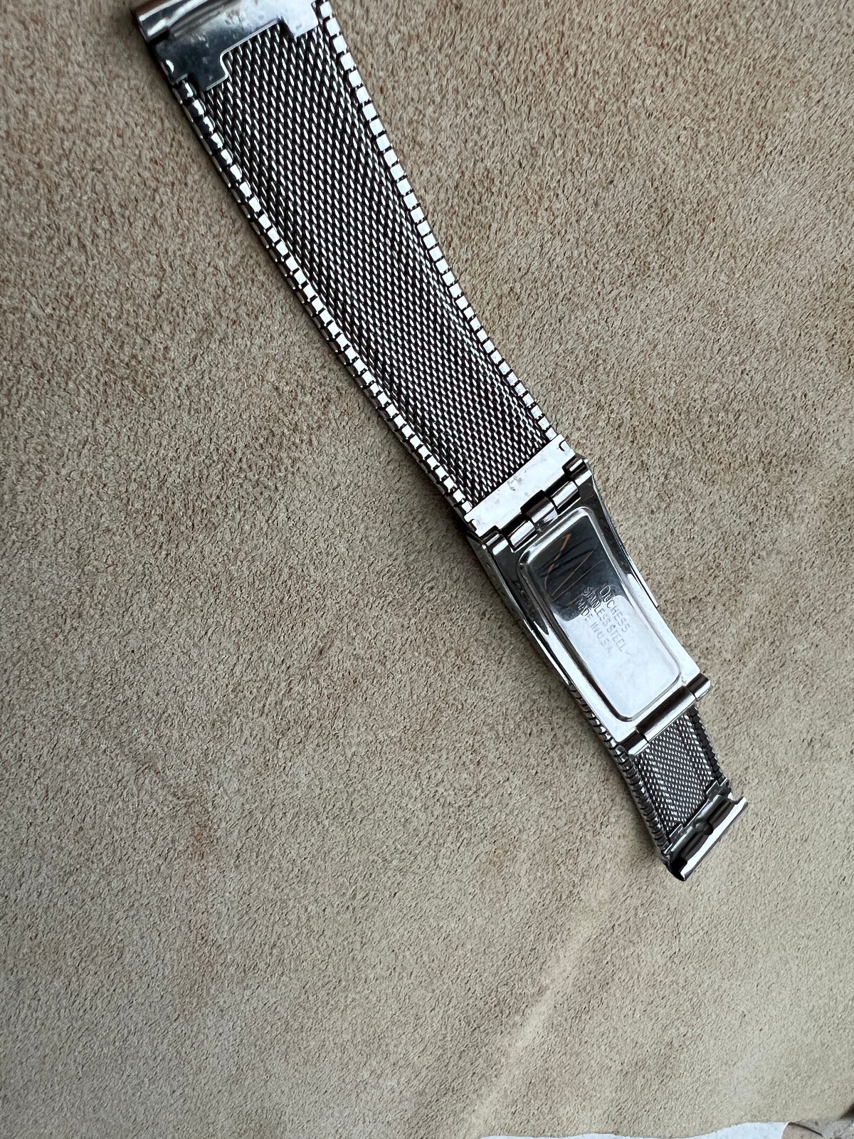 Vintage Accutron Bulova wristwatch wristband Duchess All Steel 17.5mm works 18mm