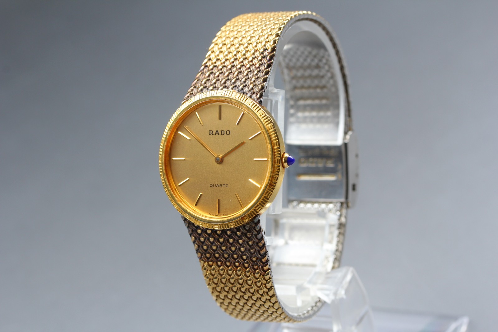[Exc+4] RADO 121.9577.2 Gold Dial Men’s Watch 29mm QUARTZ From JAPAN