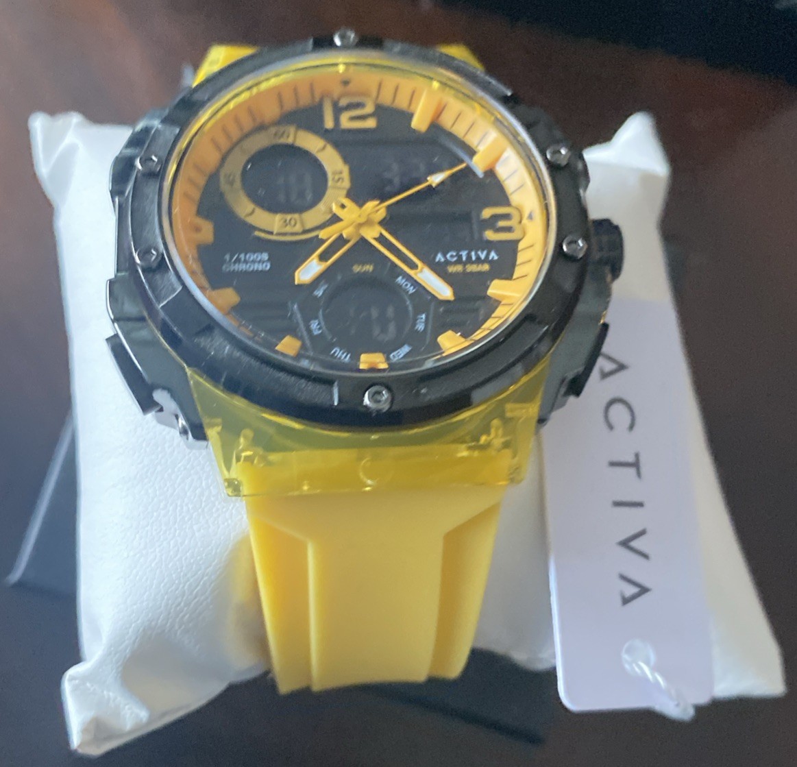 Activa Virtux X Invicta Digital Men’s Watch – 51mm. Yellow (ACW8118-001)