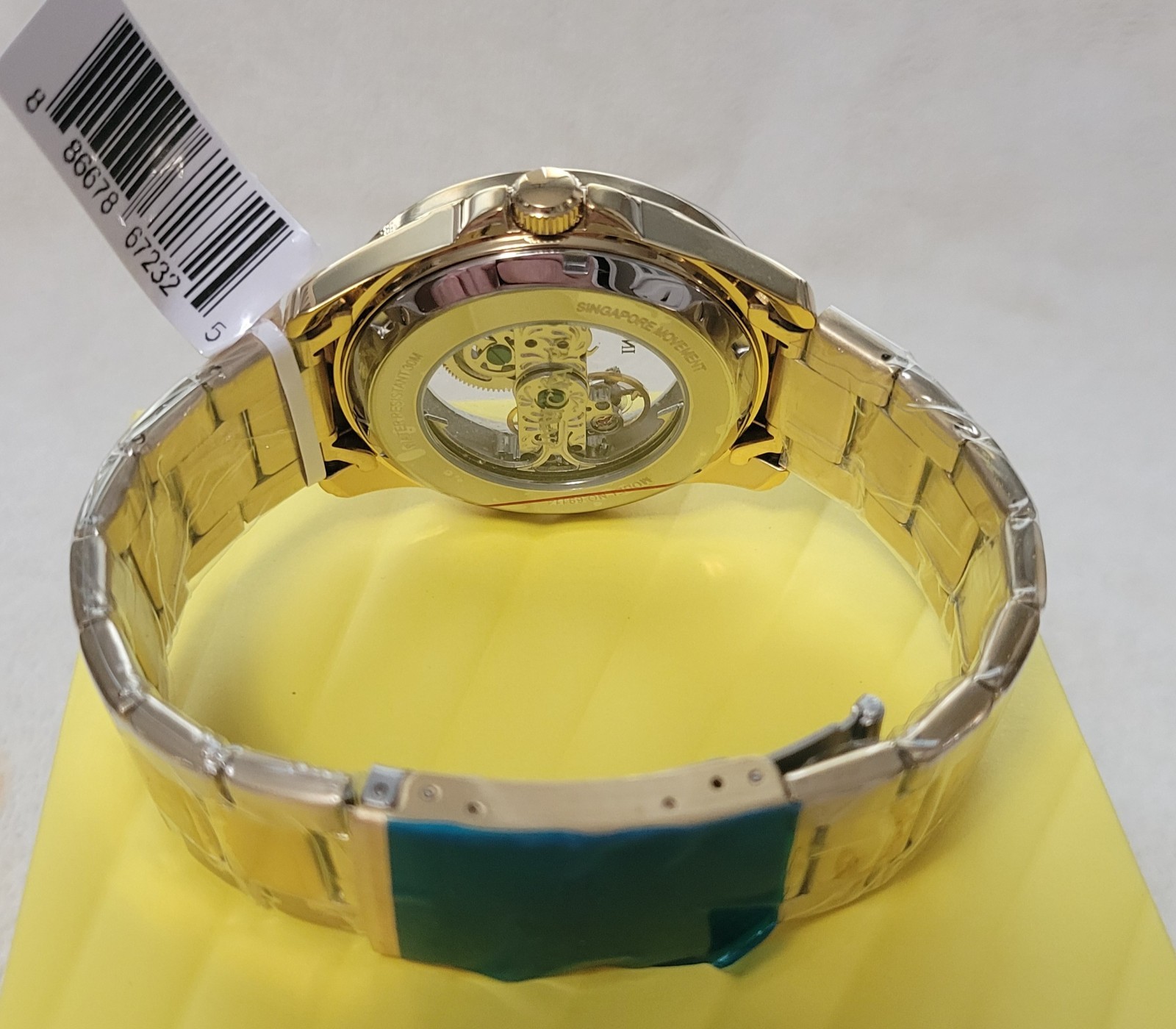 Invicta Objet D Art Automatic Men’s Watch w/ Skeleton Dial – 43mm, Gold, 69114