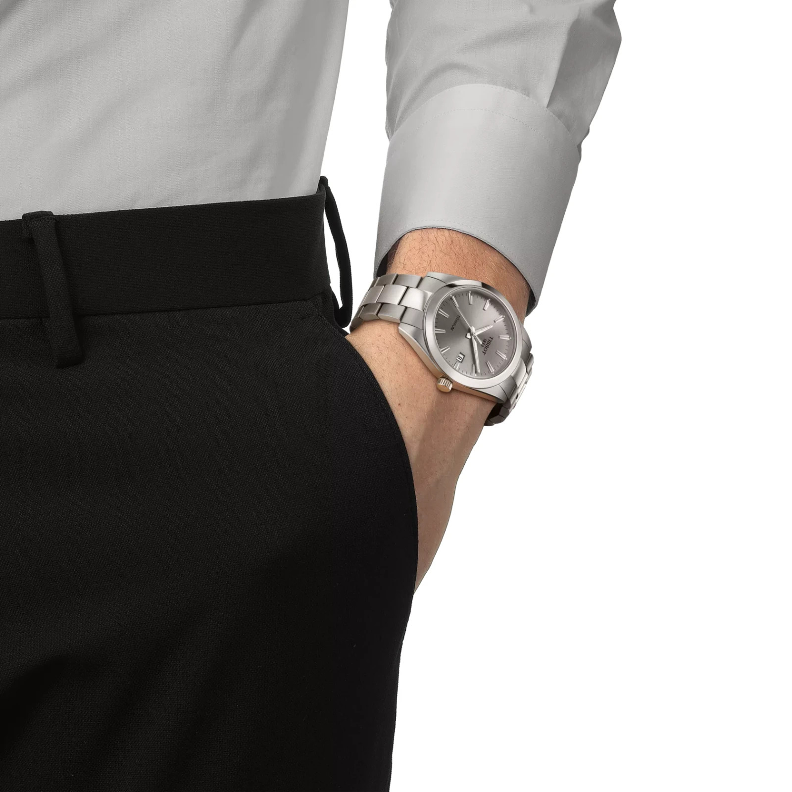 *BRAND NEW* TISSOT Gentleman Gray Dial Titanium Case Men’s Watch T1274104408100