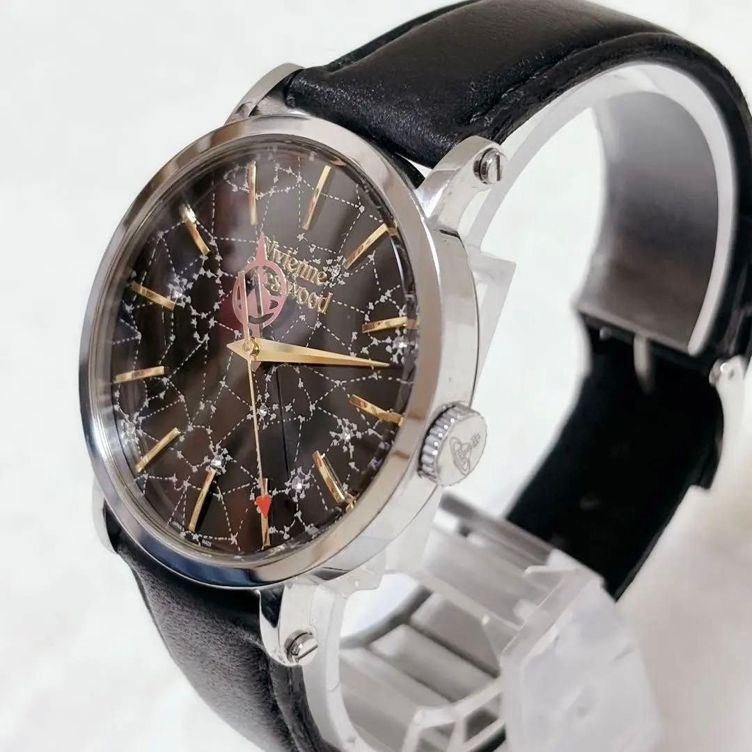 Vivienne Westwood Constellation Pattern Watch Orb Leather Belt