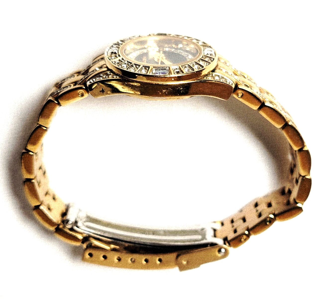 Vintage Women Elgin Model EG231n Analog Watch NO Battery Round Parts Not Tested