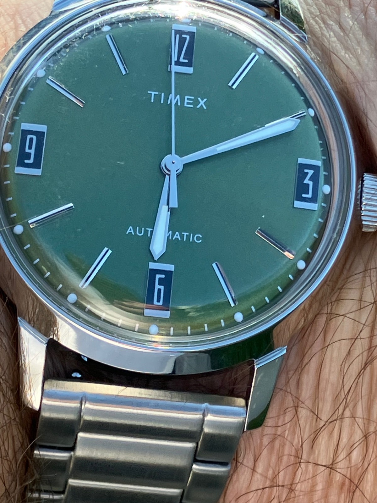 New Timex Marlin Automatic Green Dial Men’s Watch TW2V44600