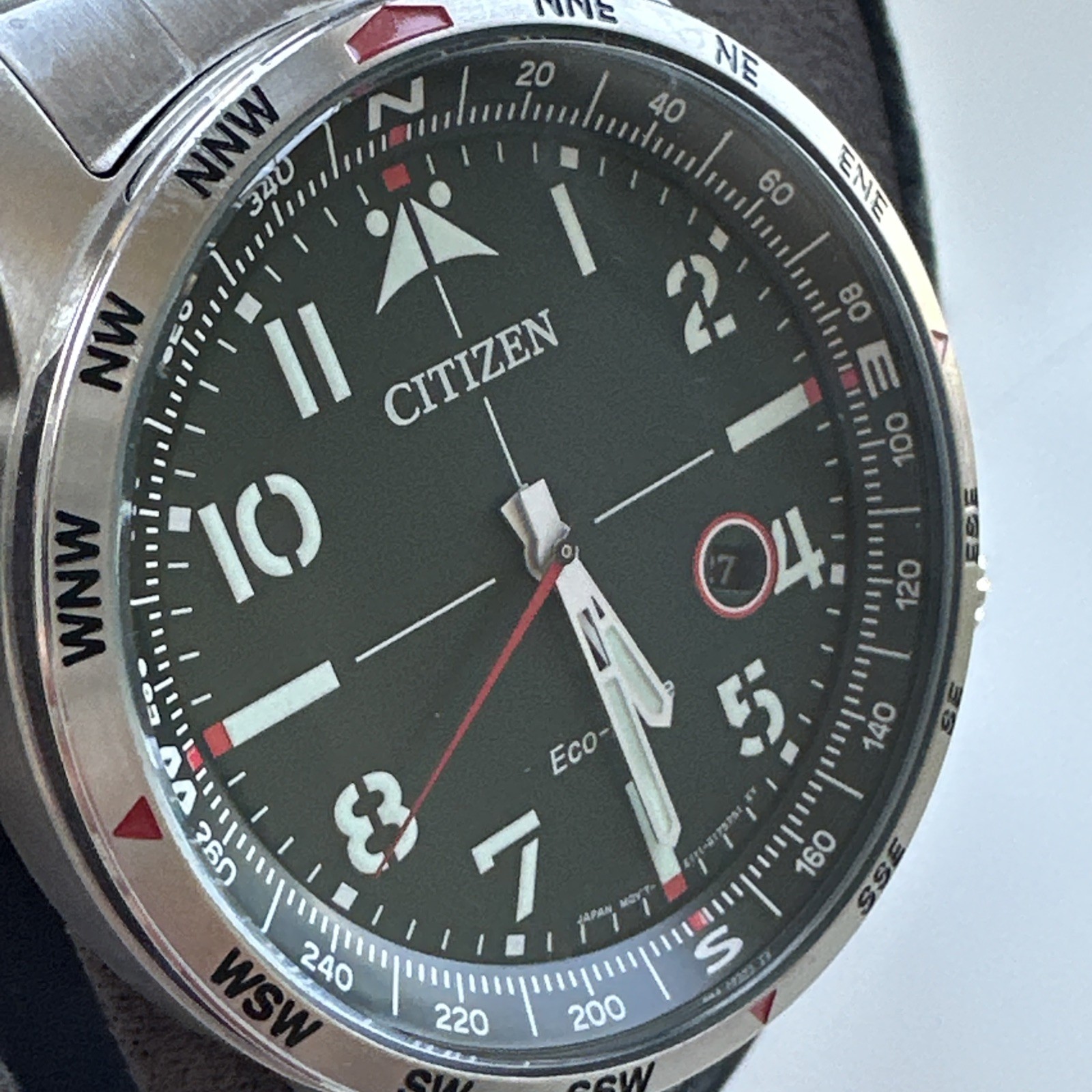 CITIZEN Eco-Drive AVION Stainless Steel Men’s Watch BM7551-50X X MSRP $325