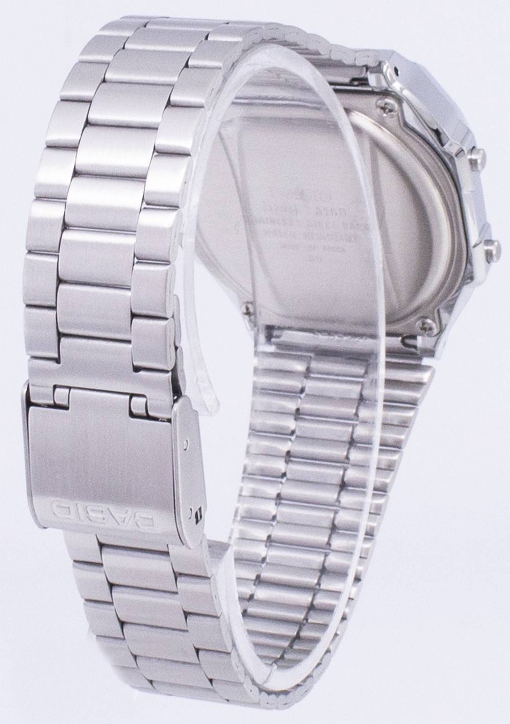 Casio Digital Alarm Chrono Stainless Steel Dress A168WA-1WDF Unisex Watch