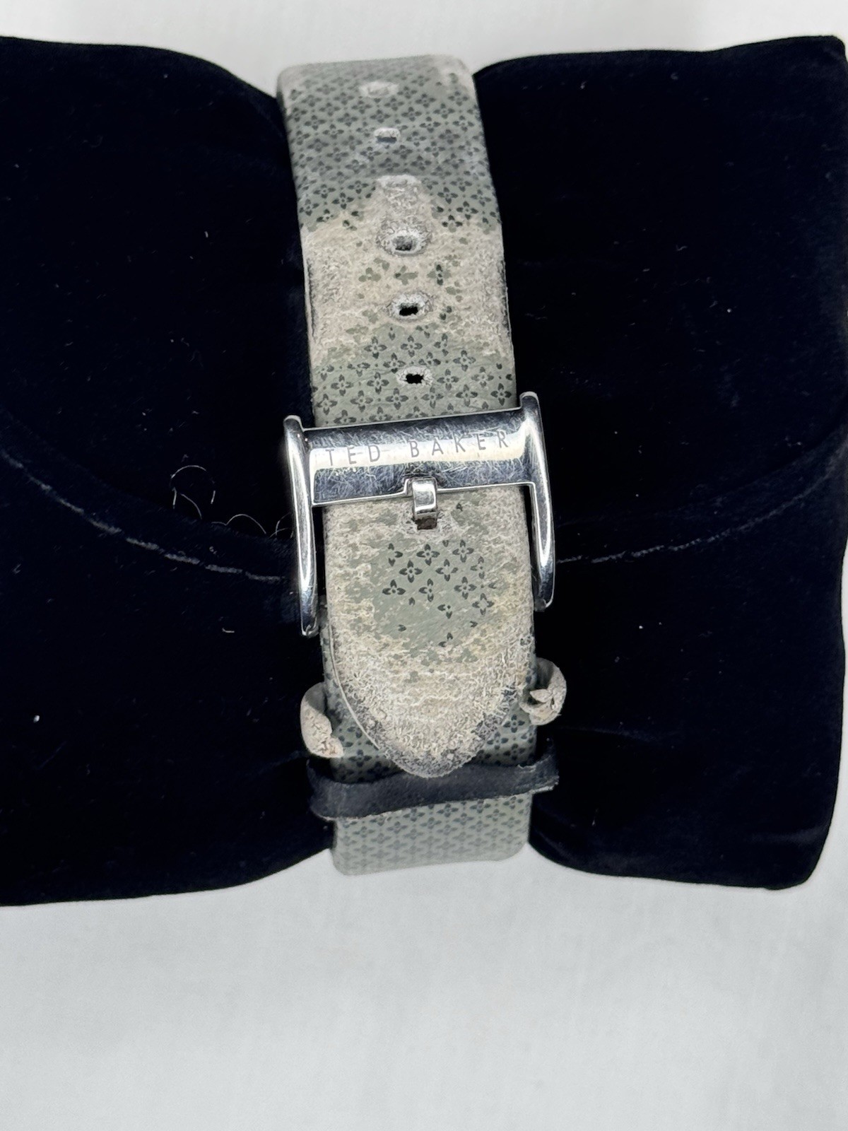 Ted Baker Graham Mens Watch 40mm Black Dial Gray Leather Date TE50624001