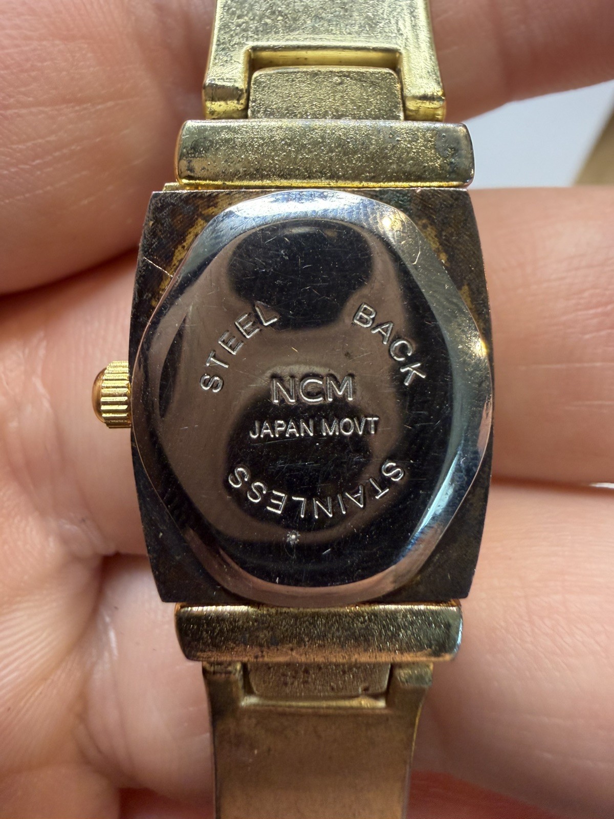 Royalton Slide Out Womens Watch 19mm Gold Tone Hidden Dial New Battery