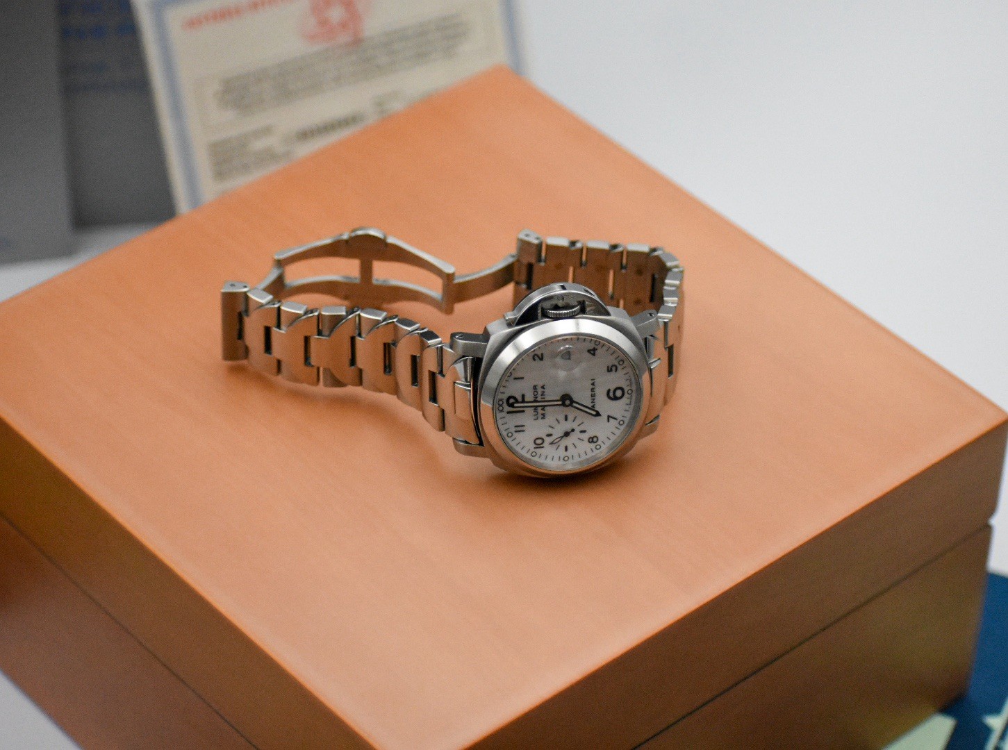 Panerai Luminor Marina White Men’s Watch – PAM00051 – Stainless Bracelet