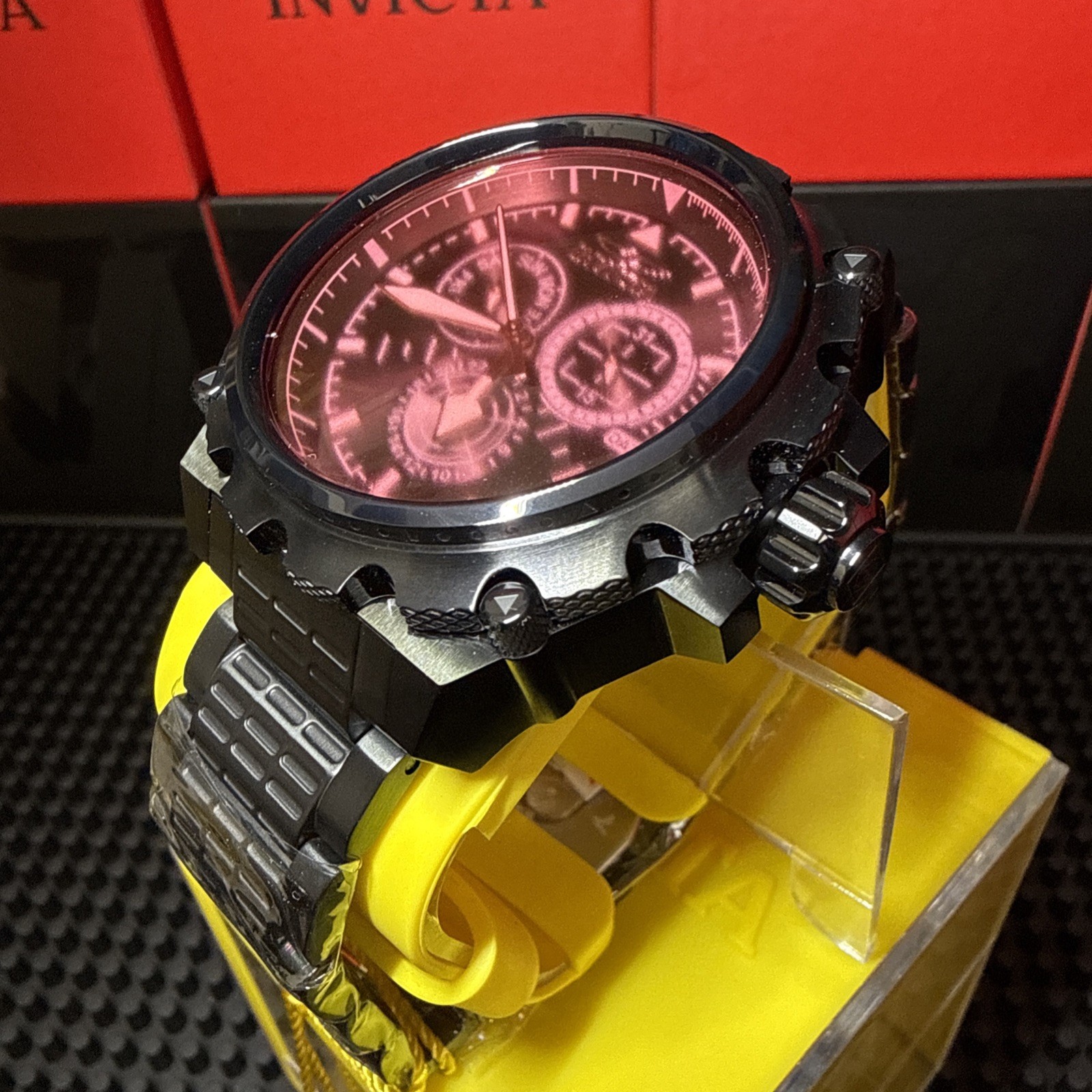 Invicta Coalition Forces Spline Command Mens 50mm Red Tinted Crystal Watch 49203